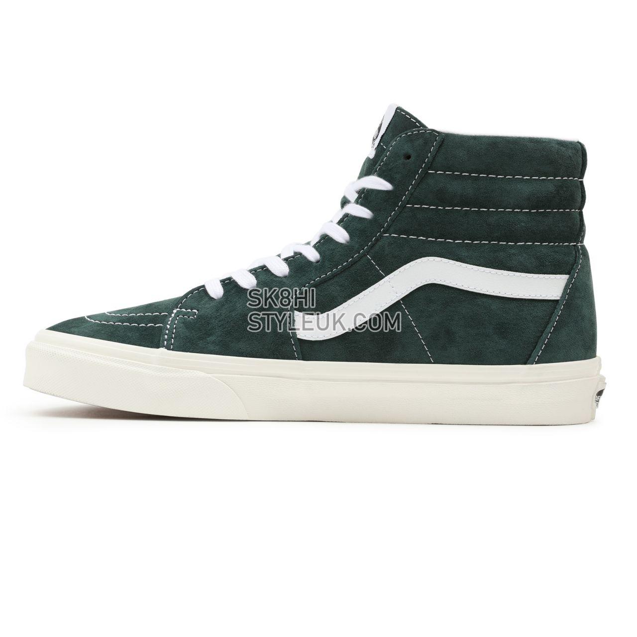 Vans Pig Suede Sk8-Hi Green Classic Mens Womens - (Pig Suede) Jungle Green/Snow White VN0A5JMJ94T Shoes