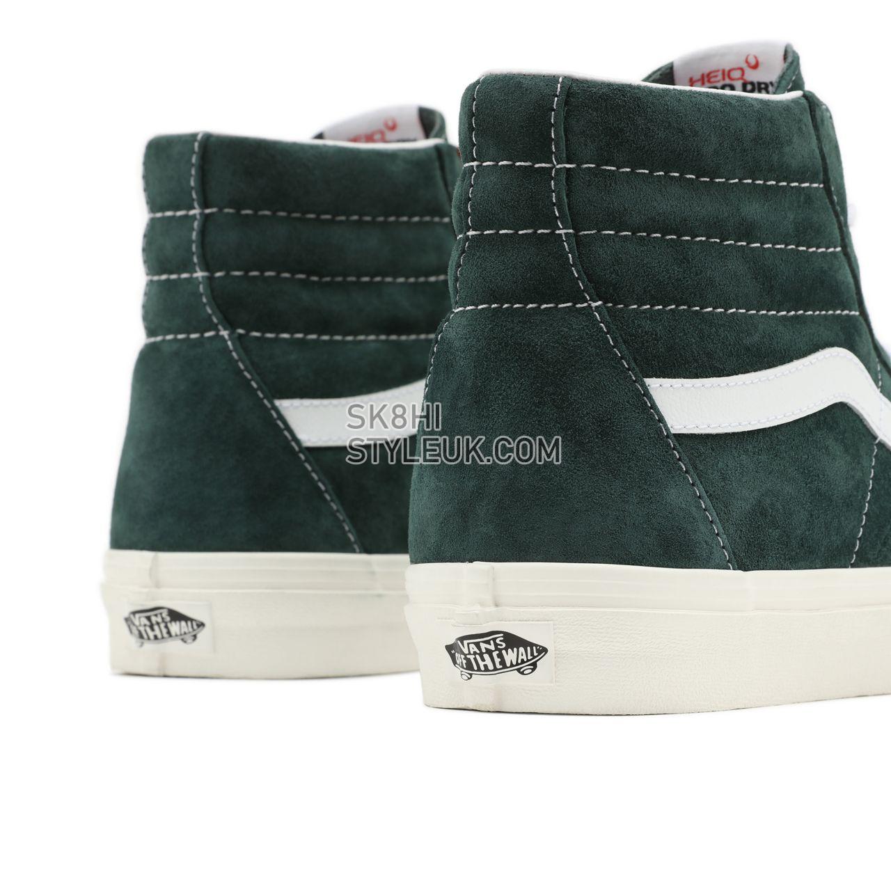 Vans Pig Suede Sk8-Hi Green Classic Mens Womens - (Pig Suede) Jungle Green/Snow White VN0A5JMJ94T Shoes