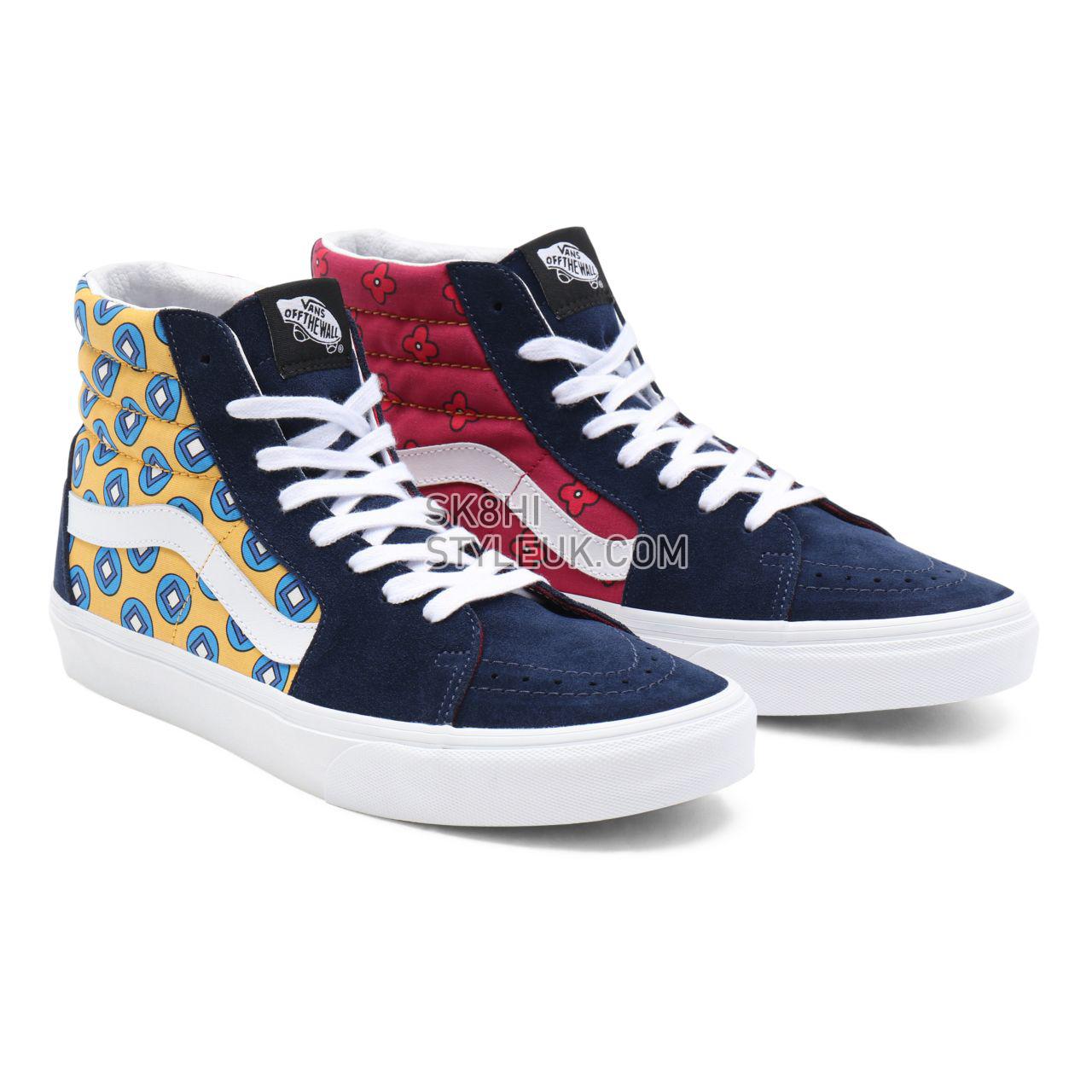 Vans Tie Print Mix Sk8-Hi Multicolour Classic Mens Womens - (Tie Print Mix) dress blues/multi VN0A32QG9Z3 Shoes