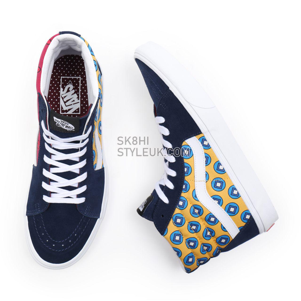 Vans Tie Print Mix Sk8-Hi Multicolour Classic Mens Womens - (Tie Print Mix) dress blues/multi VN0A32QG9Z3 Shoes