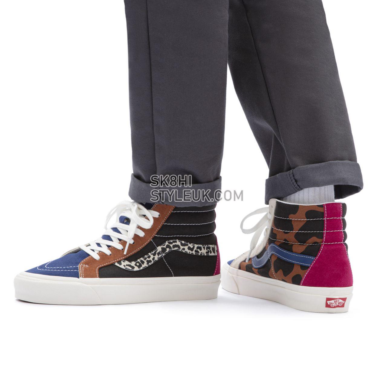 Vans Anaheim Factory Sk8-Hi 38 DX Multicolour Classic Mens Womens - (Anaheim Factory) Animal Mix/Black VN0A5KRI96M Shoes