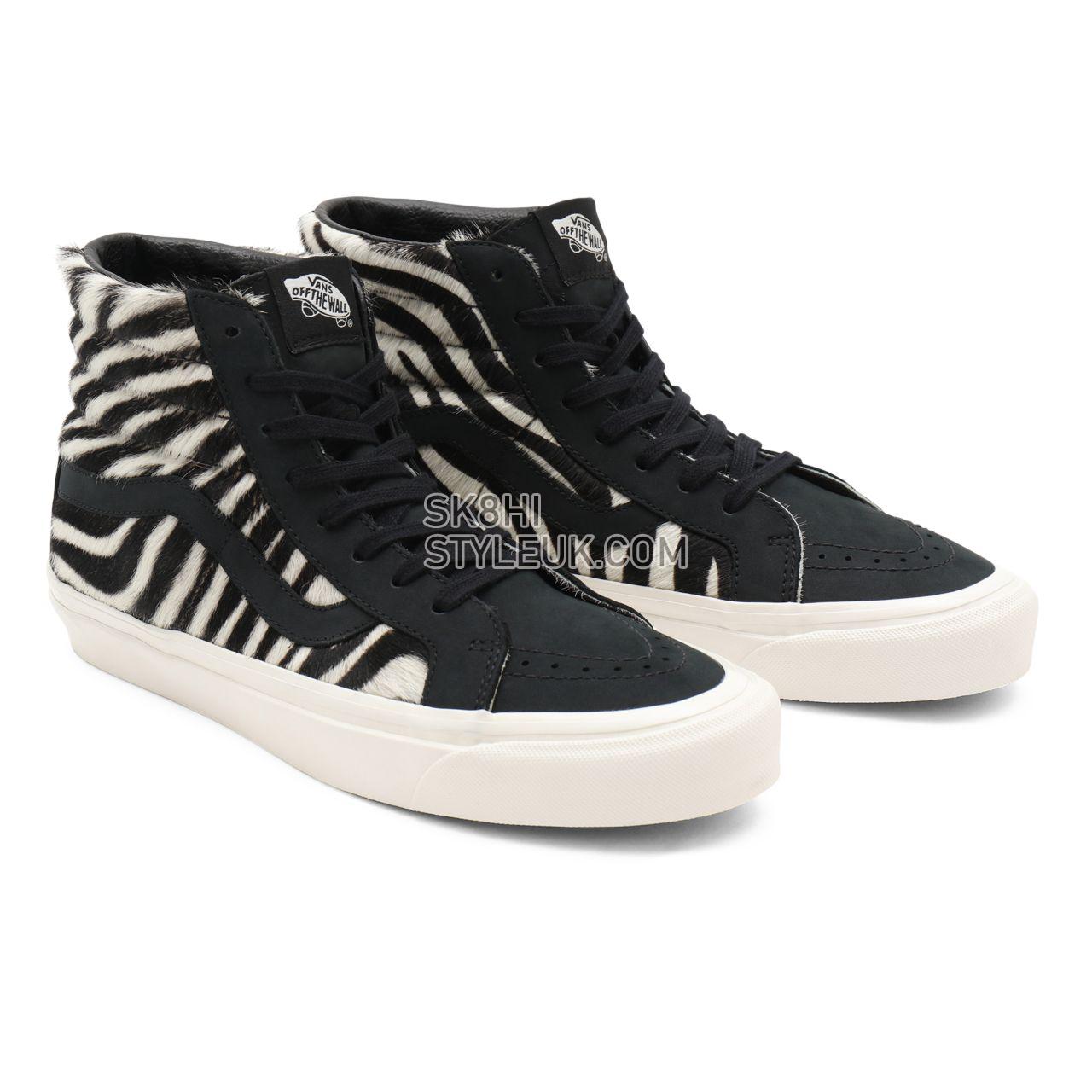 Vans Anaheim Factory Sk8-Hi 38 DX Black Classic Mens Womens - (Anaheim Factory) Black/Zebra VN0A38GF4ZD Shoes