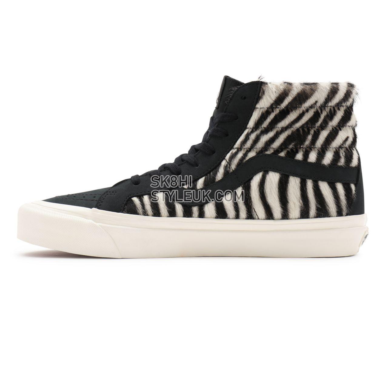 Vans Anaheim Factory Sk8-Hi 38 DX Black Classic Mens Womens - (Anaheim Factory) Black/Zebra VN0A38GF4ZD Shoes