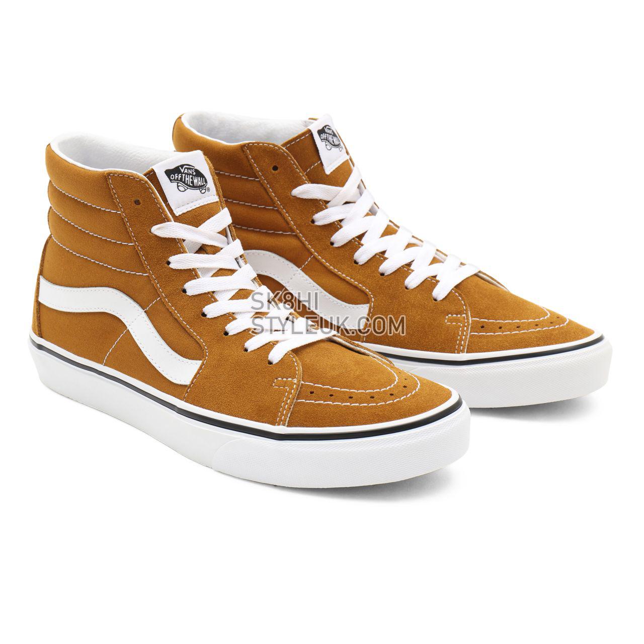 Vans Sk8-Hi Brown Classic Mens Womens - golden brown/true white VN0A32QG9GE Shoes