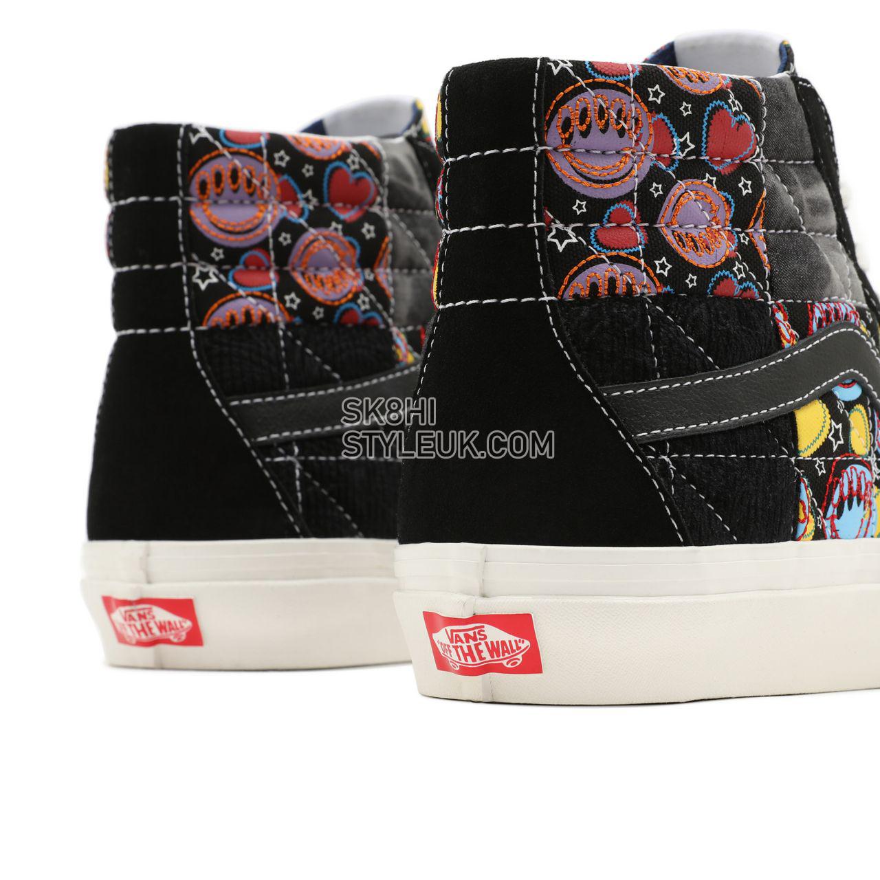 Vans Anaheim Factory Sk8-Hi 38 DX Black Classic Mens Womens - (Anaheim Factory) Positivity Patchwork/Black VN0A54FBA5J Shoes