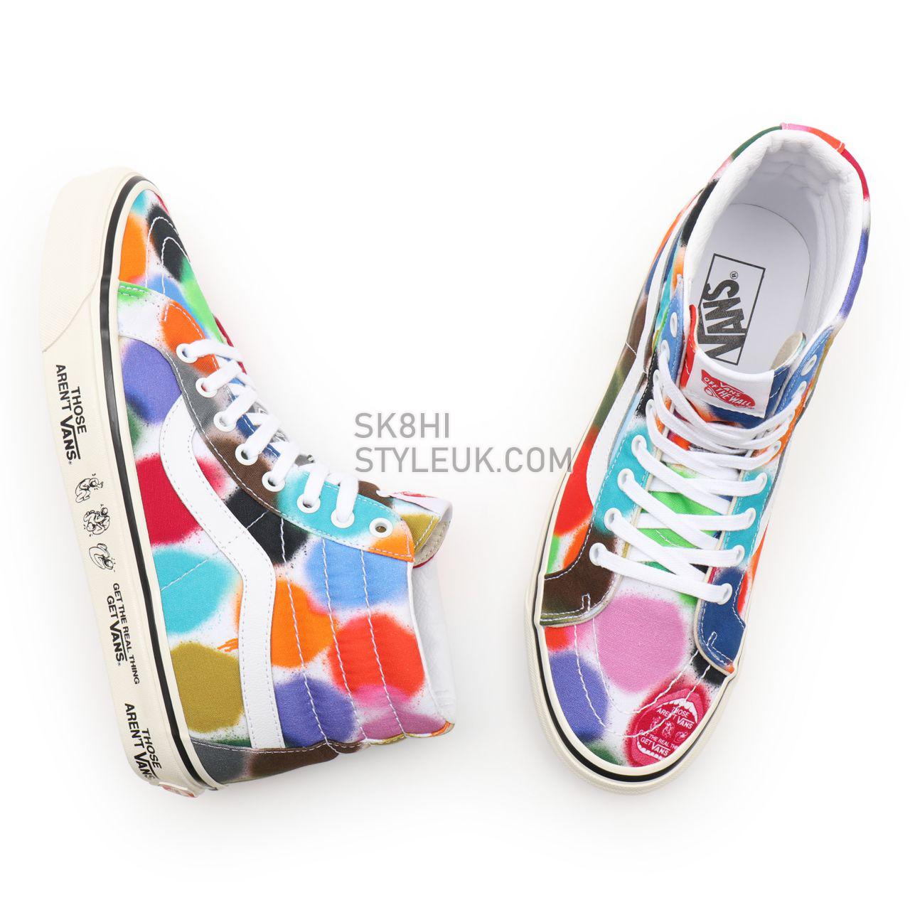 Vans Anaheim Factory Sk8-Hi 38 DX Multicolour Classic Mens Womens - (Anaheim Factory) spray spots/marshmallow VN0A38GF9XQ Shoes