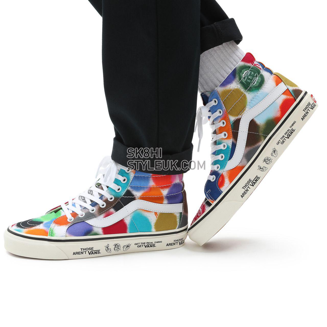 Vans Anaheim Factory Sk8-Hi 38 DX Multicolour Classic Mens Womens - (Anaheim Factory) spray spots/marshmallow VN0A38GF9XQ Shoes