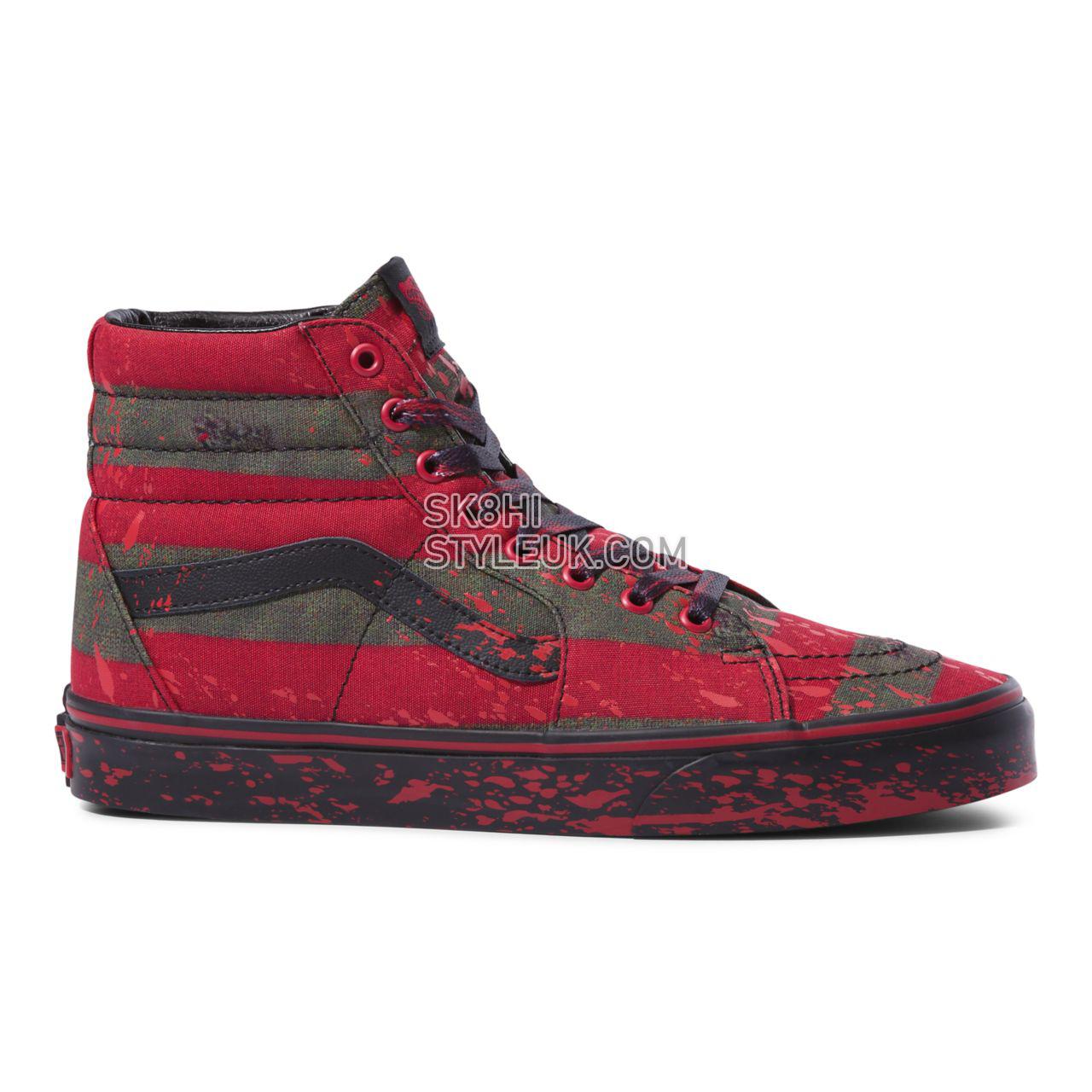 Vans X Nightmare On Elm Street Sk8-Hi Red Classic Mens Womens - (Terror)Nightmareonelmst VN0A4U3CZV1 Shoes