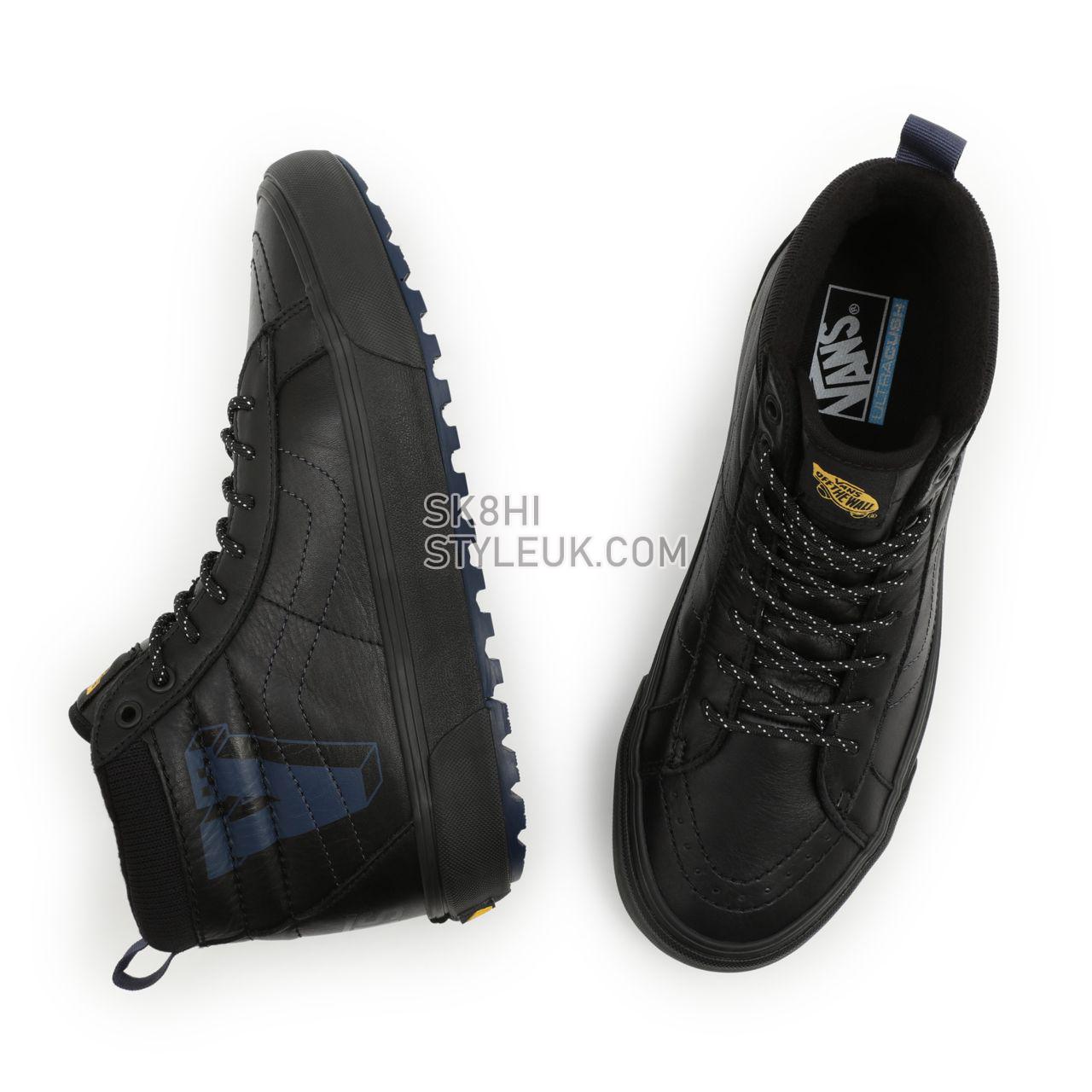 Vans Varsity Sk8-Hi MTE-1 Black Classic Mens Womens - (Varsity) Varsity Black/Dress Blues VN0A5HZYA5O Shoes