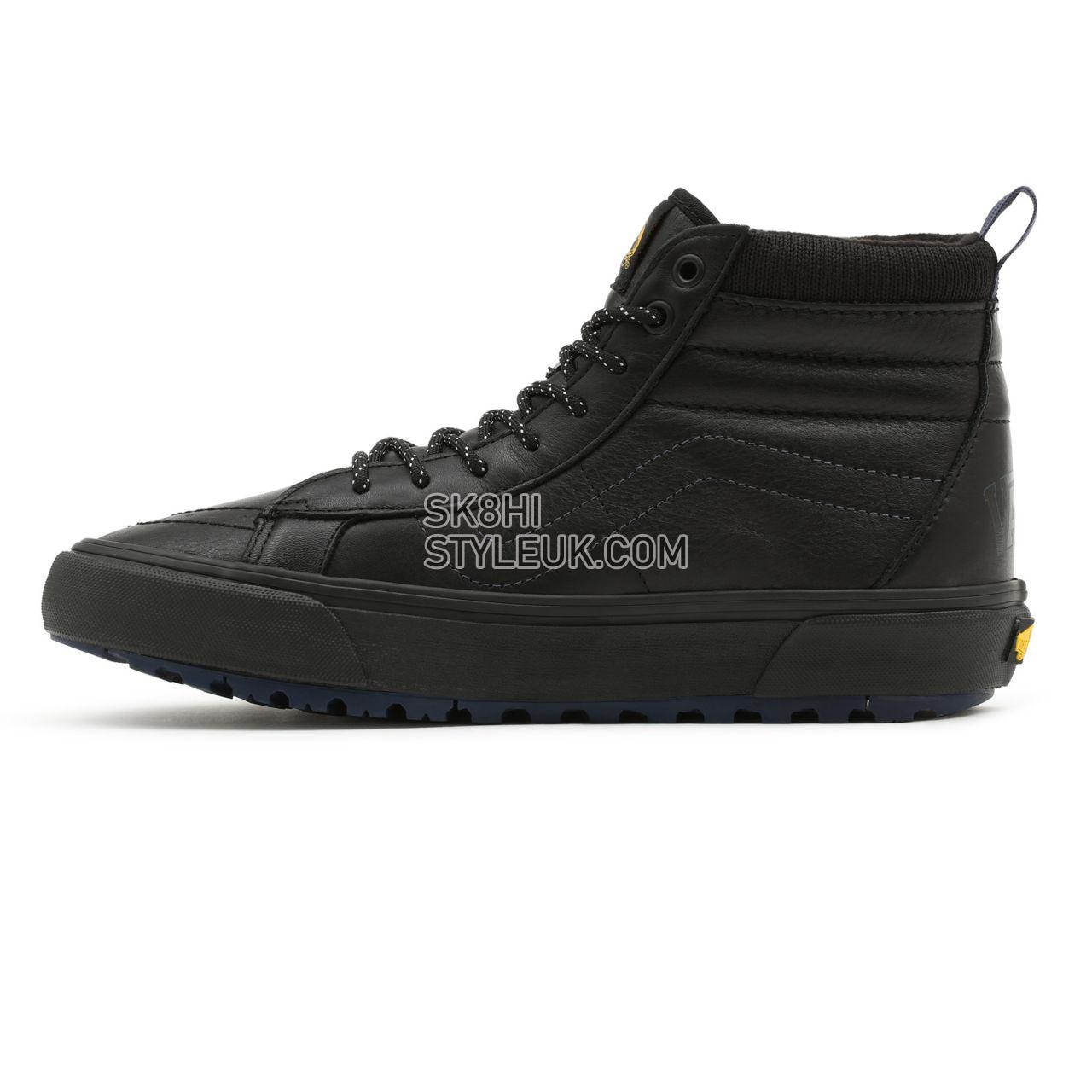 Vans Varsity Sk8-Hi MTE-1 Black Classic Mens Womens - (Varsity) Varsity Black/Dress Blues VN0A5HZYA5O Shoes