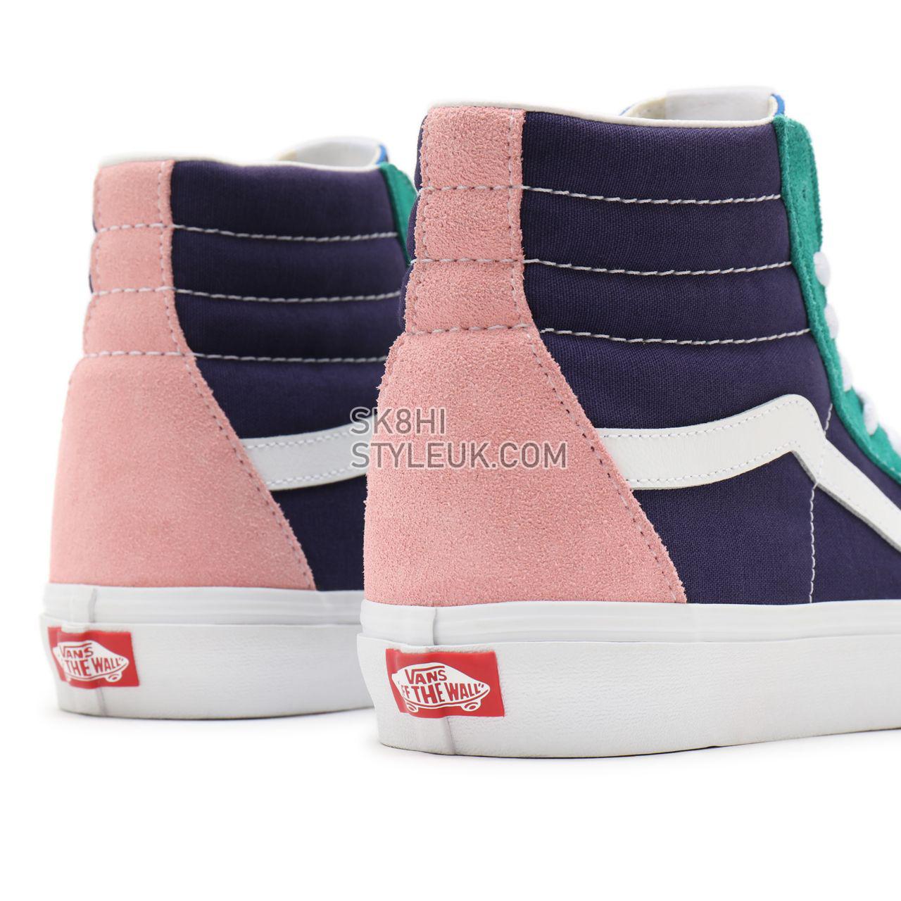 Vans Retro Sport Sk8-Hi Blue Classic Mens Womens - (Retro Court) multi/true white VN0A32QG9EJ Shoes