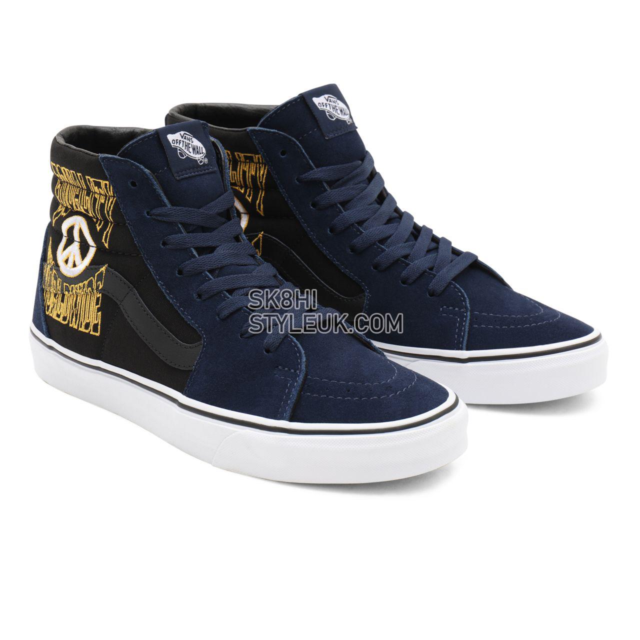 Vans Take A Stand Sk8-Hi Blue Classic Mens Womens - (Take A Stand) dress blues/black VN0A32QG9YJ Shoes