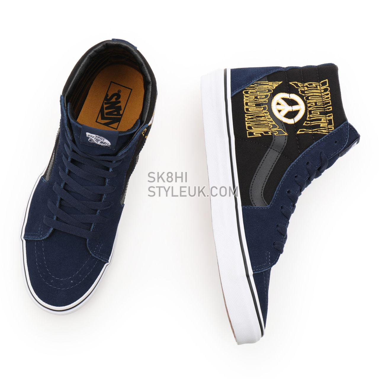 Vans Take A Stand Sk8-Hi Blue Classic Mens Womens - (Take A Stand) dress blues/black VN0A32QG9YJ Shoes