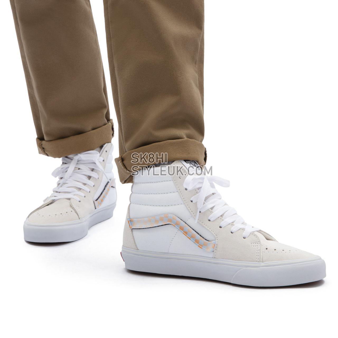 Vans Lenticular Sidestripe Sk8-Hi White Classic Mens Womens - (Lenticular Sidestripe) Blanc De Blanc/True White VN0A5KRHA53 Shoe