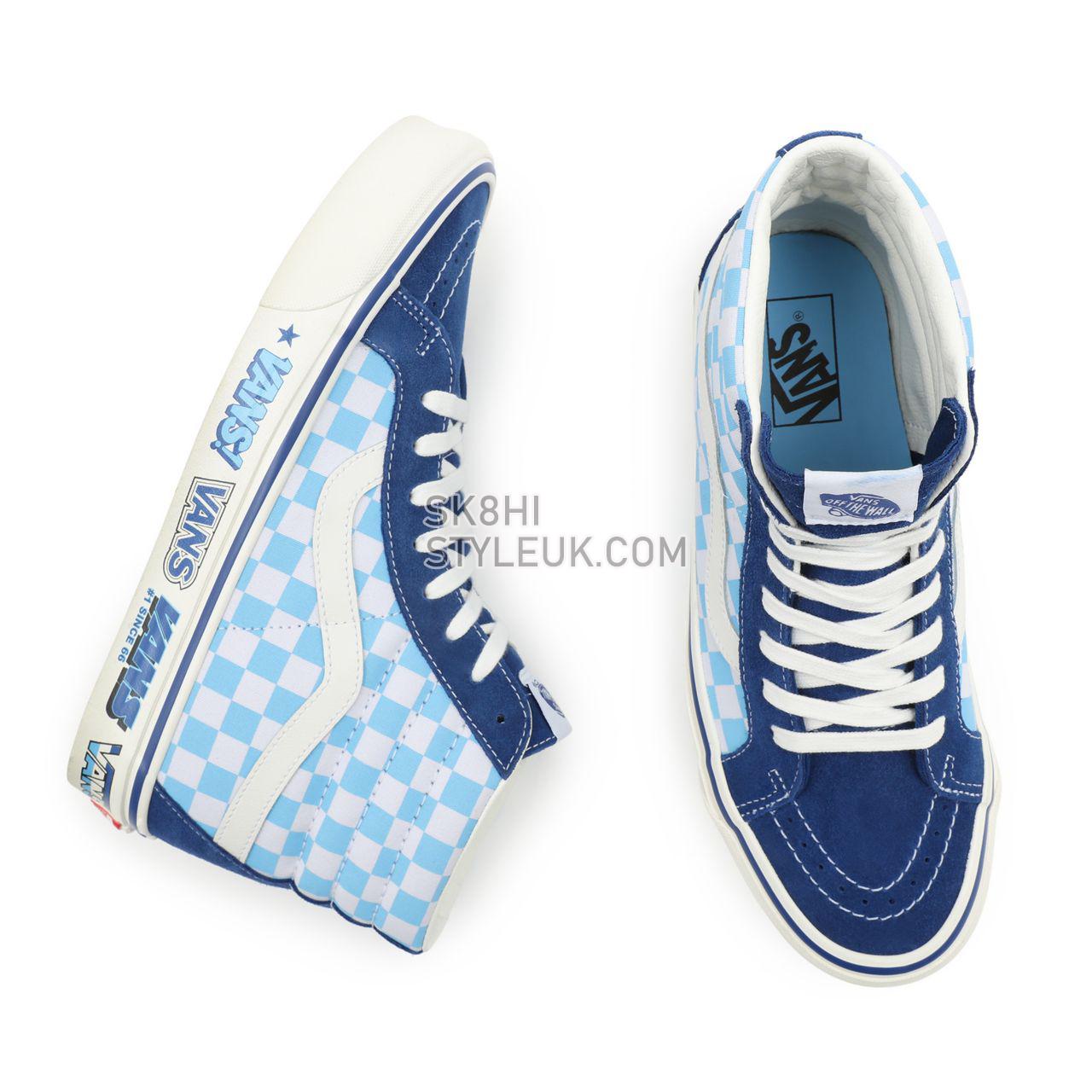 Vans Anaheim Factory Sk8-Hi 38 DX Blue Classic Mens Womens - (Anaheim Factory) Freestyle/True Blue VN0A5KRIA5I Shoes