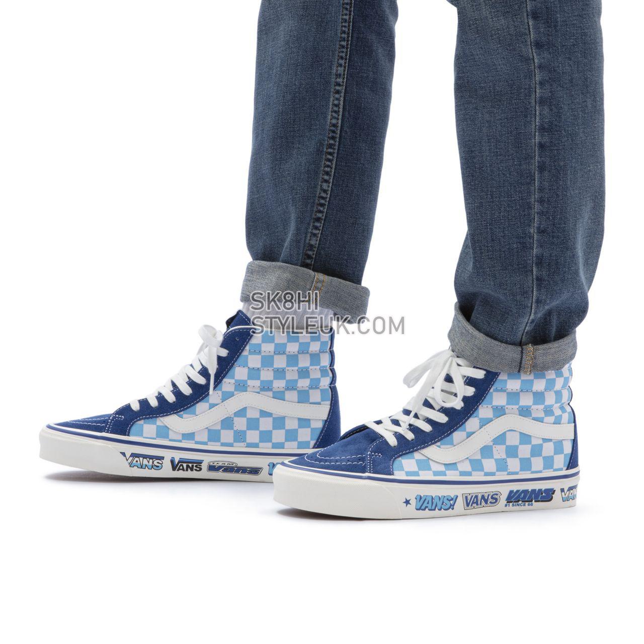 Vans Anaheim Factory Sk8-Hi 38 DX Blue Classic Mens Womens - (Anaheim Factory) Freestyle/True Blue VN0A5KRIA5I Shoes