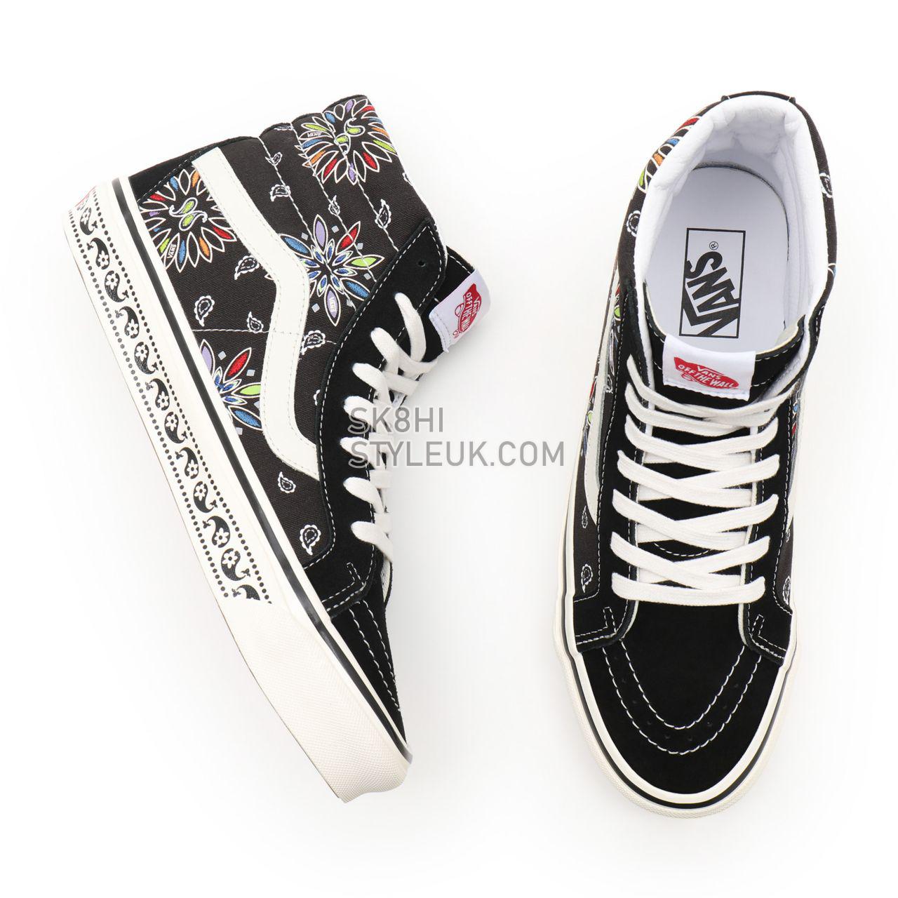 Vans Anaheim Factory Sk8-Hi 38 DX Black Classic Mens Womens - (Anaheim Factory) Vans paisley/black VN0A38GF9GG Shoes