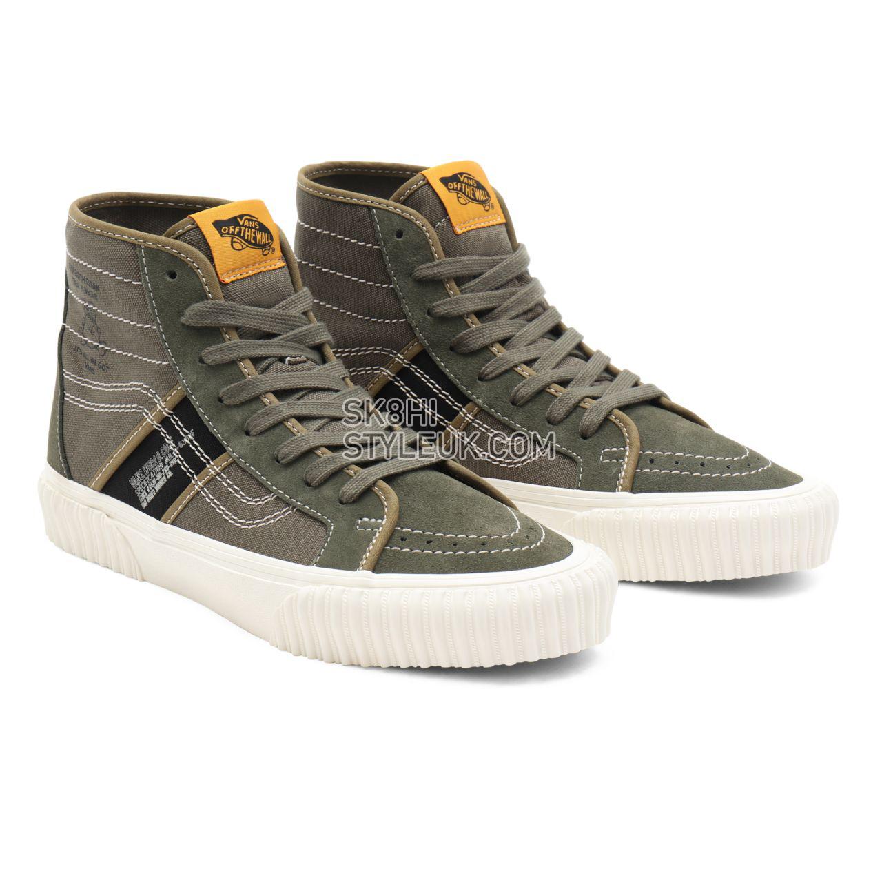 Vans World Code Sk8-Hi Gym Issue Green Classic Mens Womens - (Vans World Code) grape leaf/black VN0A5JIUA06 Shoes