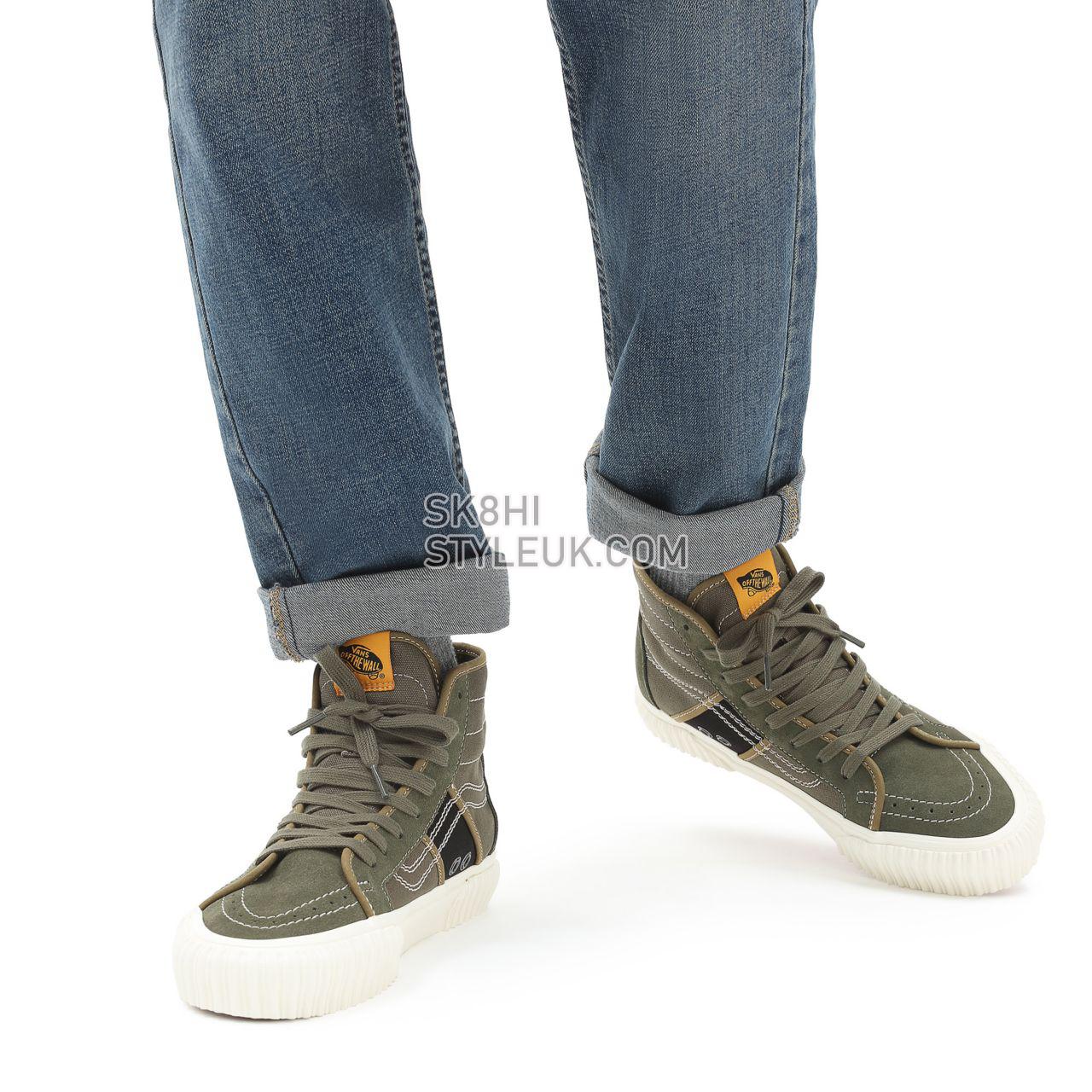 Vans World Code Sk8-Hi Gym Issue Green Classic Mens Womens - (Vans World Code) grape leaf/black VN0A5JIUA06 Shoes