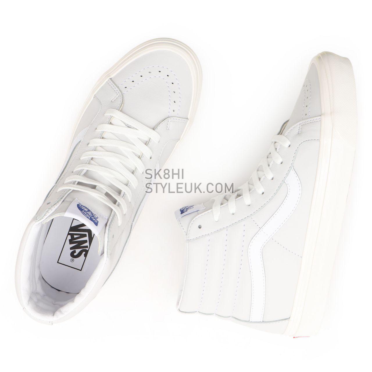 Vans Anaheim Factory Sk8-Hi 38 DX White Classic Mens Womens - (Anaheim Factory) True White/Leather VN0A38GF104 Shoes