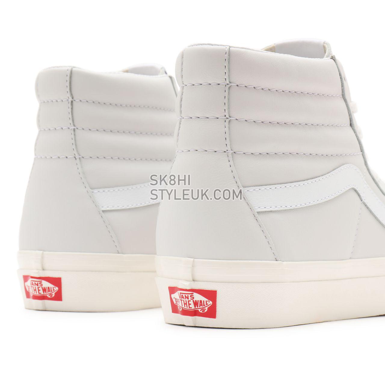 Vans Anaheim Factory Sk8-Hi 38 DX White Classic Mens Womens - (Anaheim Factory) True White/Leather VN0A38GF104 Shoes