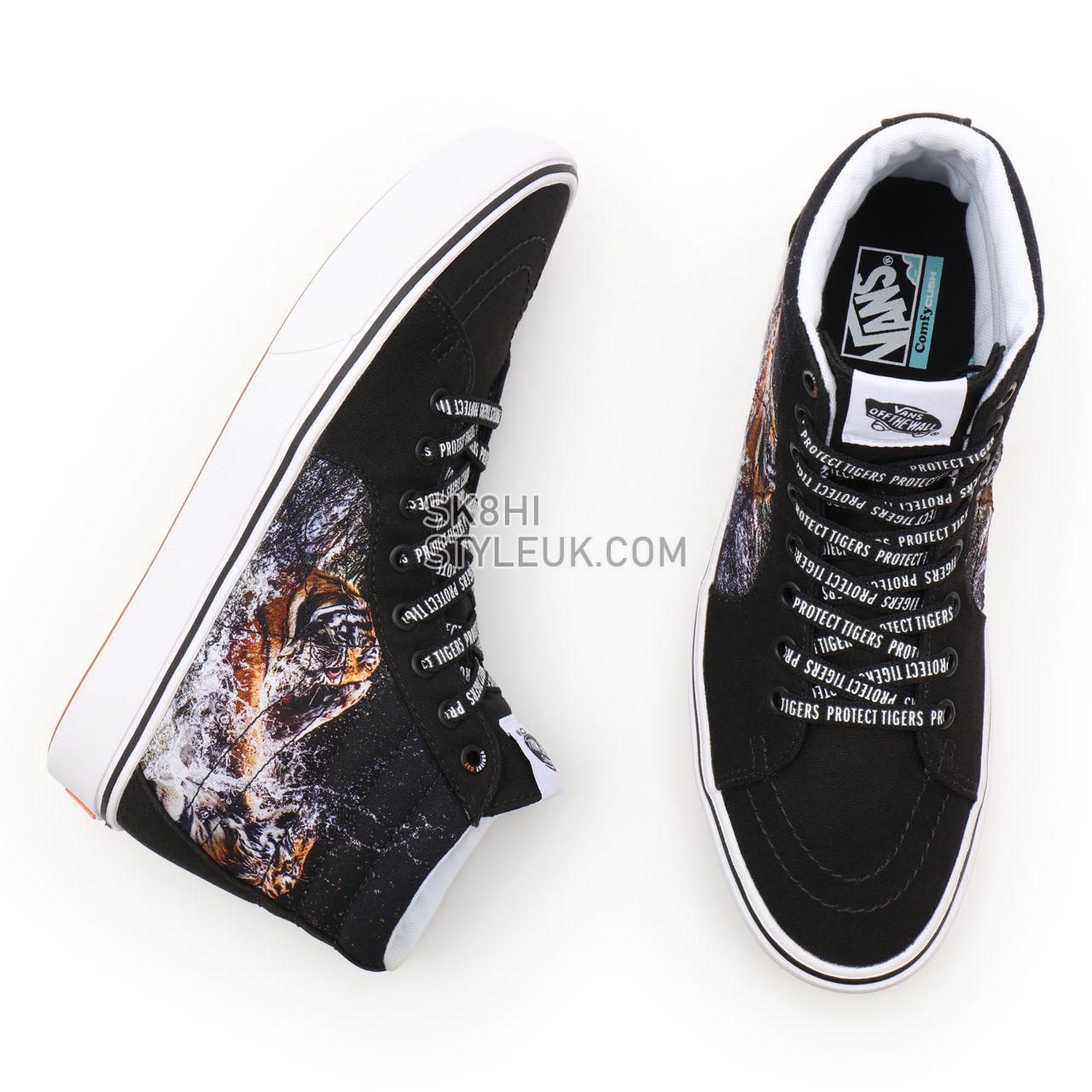 Vans x Project CAT ComfyCush Sk8-Hi Black Classic Mens Womens - (Discovery) projectCAT/playing tigers VN0A3WMB9EF Shoes