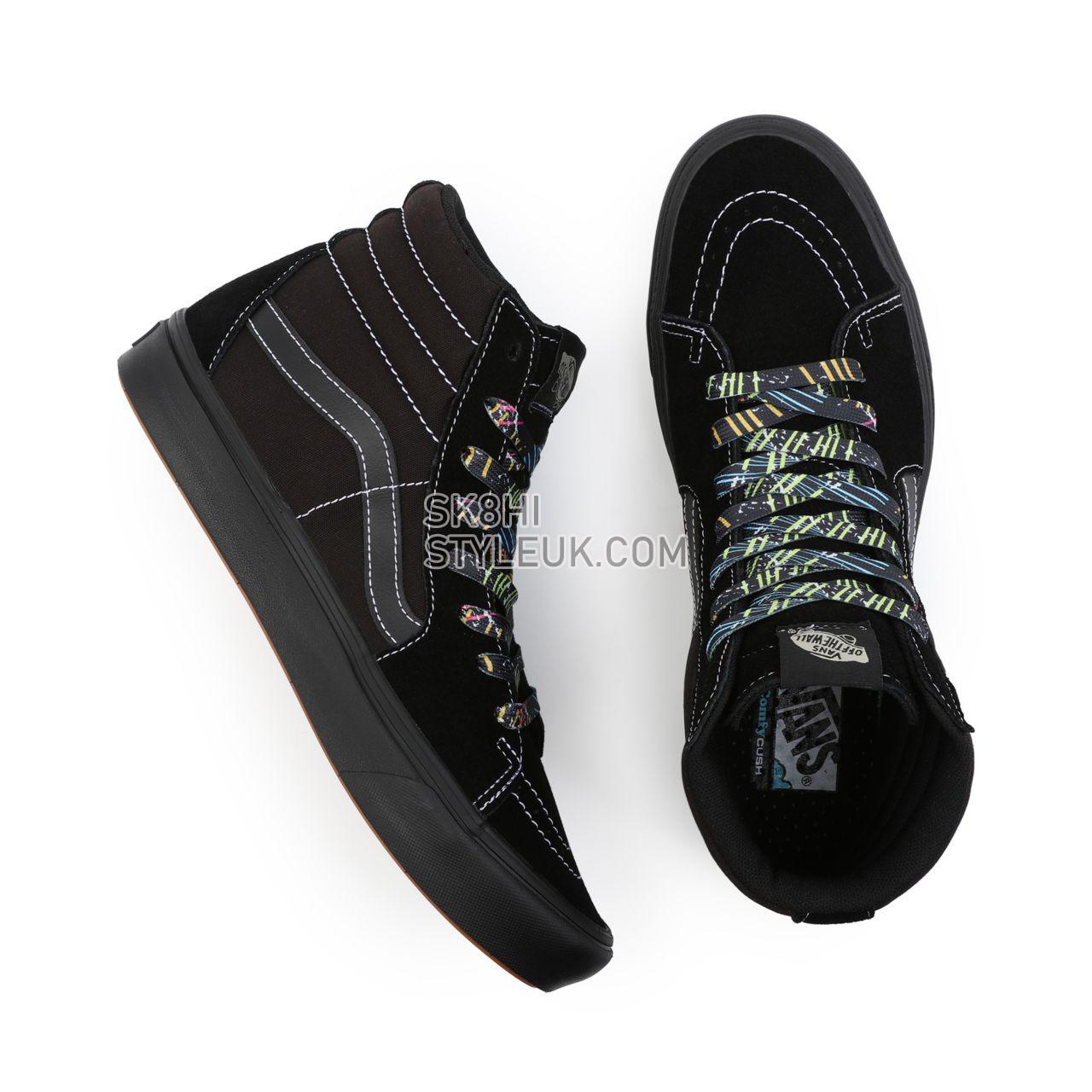 Vans Speed Lacer ComfyCush Sk8-Hi Black Classic Mens Womens - (Speed Lacer) black/black VN0A3WMB9LC Shoes