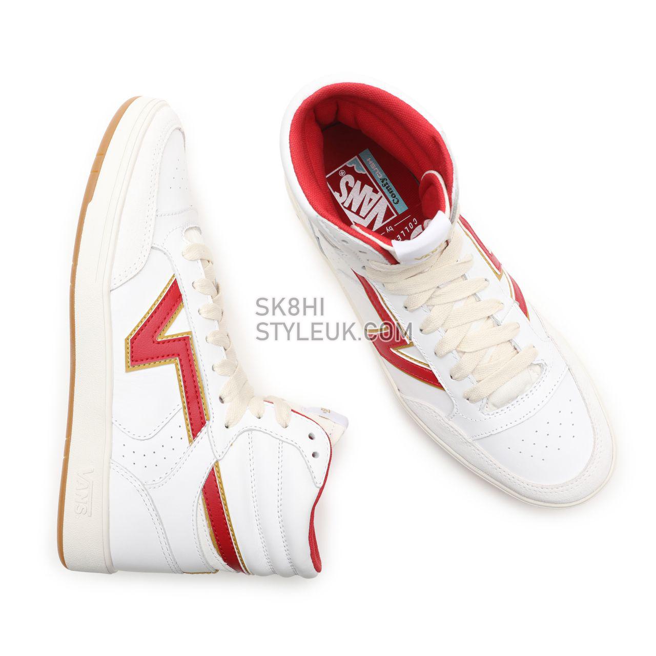 Vans Serio Collection Lowland Hi ComfyCush White Classic Mens Womens - (Serio Collection) true white/ chili pepper VN0A5DY94HX S