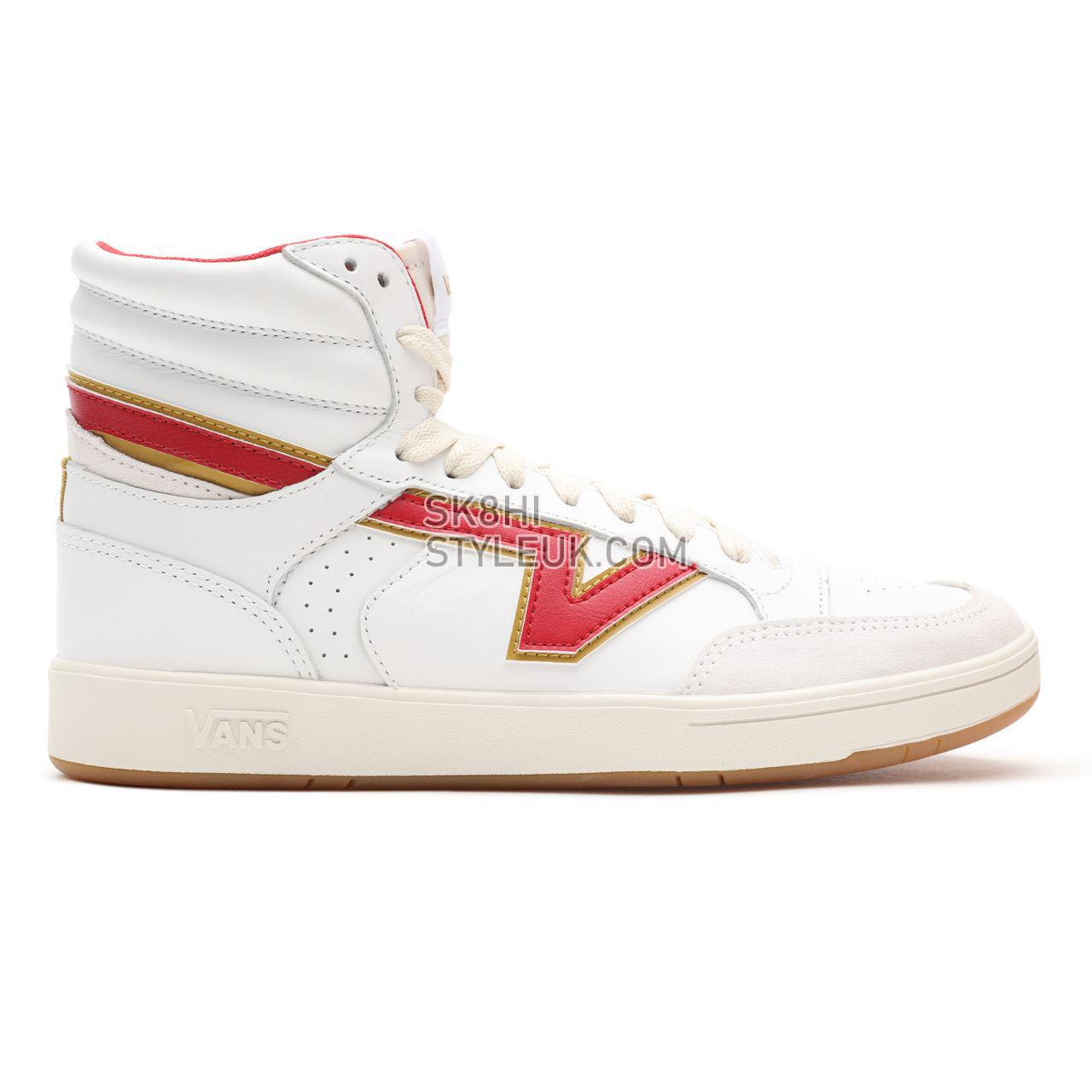 Vans Serio Collection Lowland Hi ComfyCush White Classic Mens Womens - (Serio Collection) true white/ chili pepper VN0A5DY94HX S