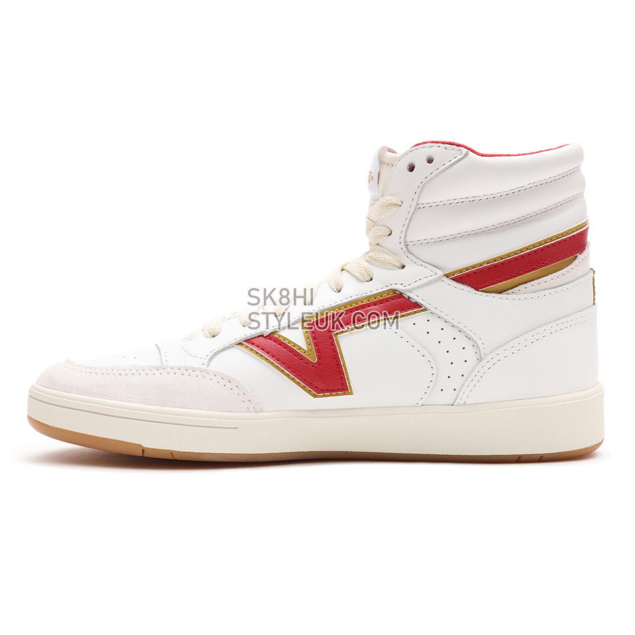 Vans Serio Collection Lowland Hi ComfyCush White Classic Mens Womens - (Serio Collection) true white/ chili pepper VN0A5DY94HX S