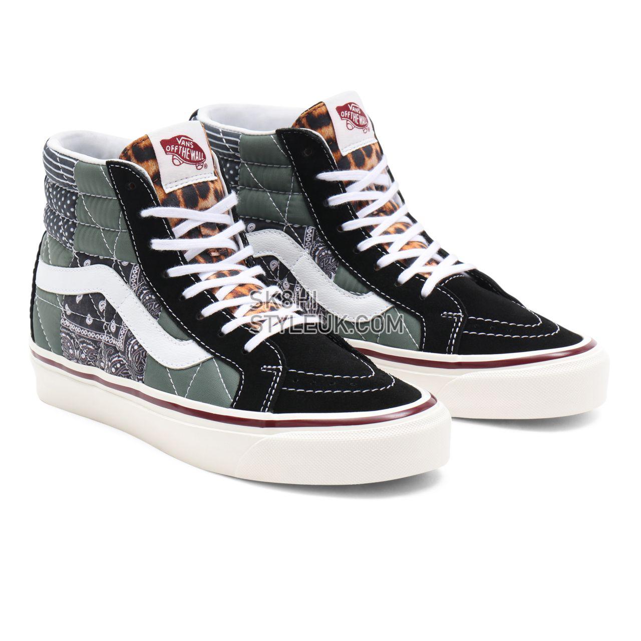 Vans Anaheim Factory Sk8-Hi 38 DX Pw Black Classic Mens Womens - (Anaheim Factory) quilted mix VN0A54FB9GU Shoes