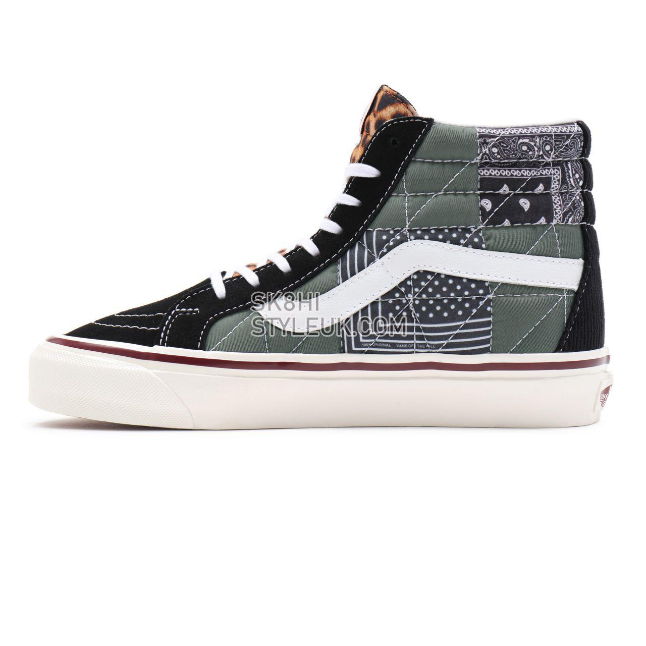 Vans Anaheim Factory Sk8-Hi 38 DX Pw Black Classic Mens Womens - (Anaheim Factory) quilted mix VN0A54FB9GU Shoes