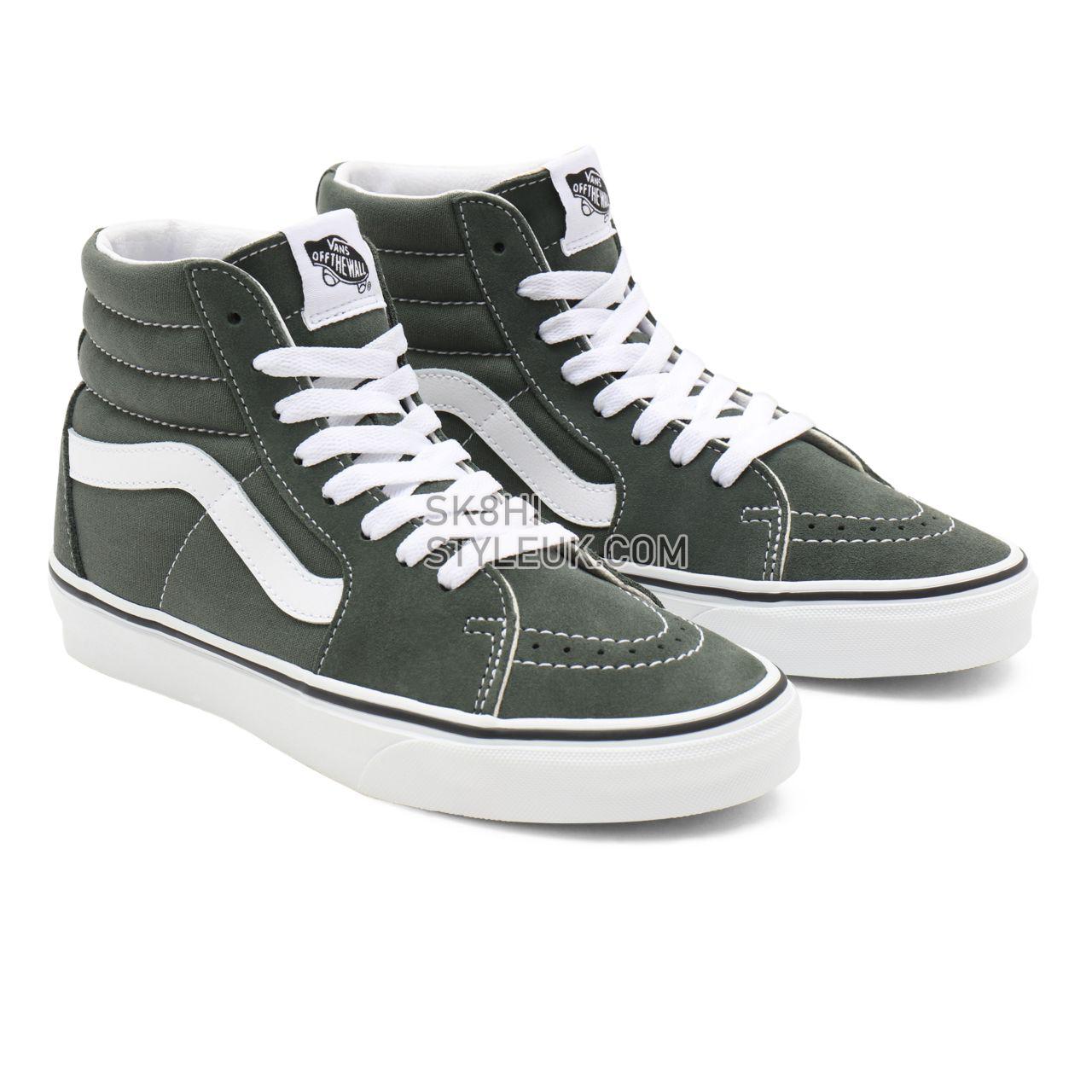 Vans Sk8-Hi Green Classic Mens Womens - thyme/true white VN0A32QG9GF Shoes