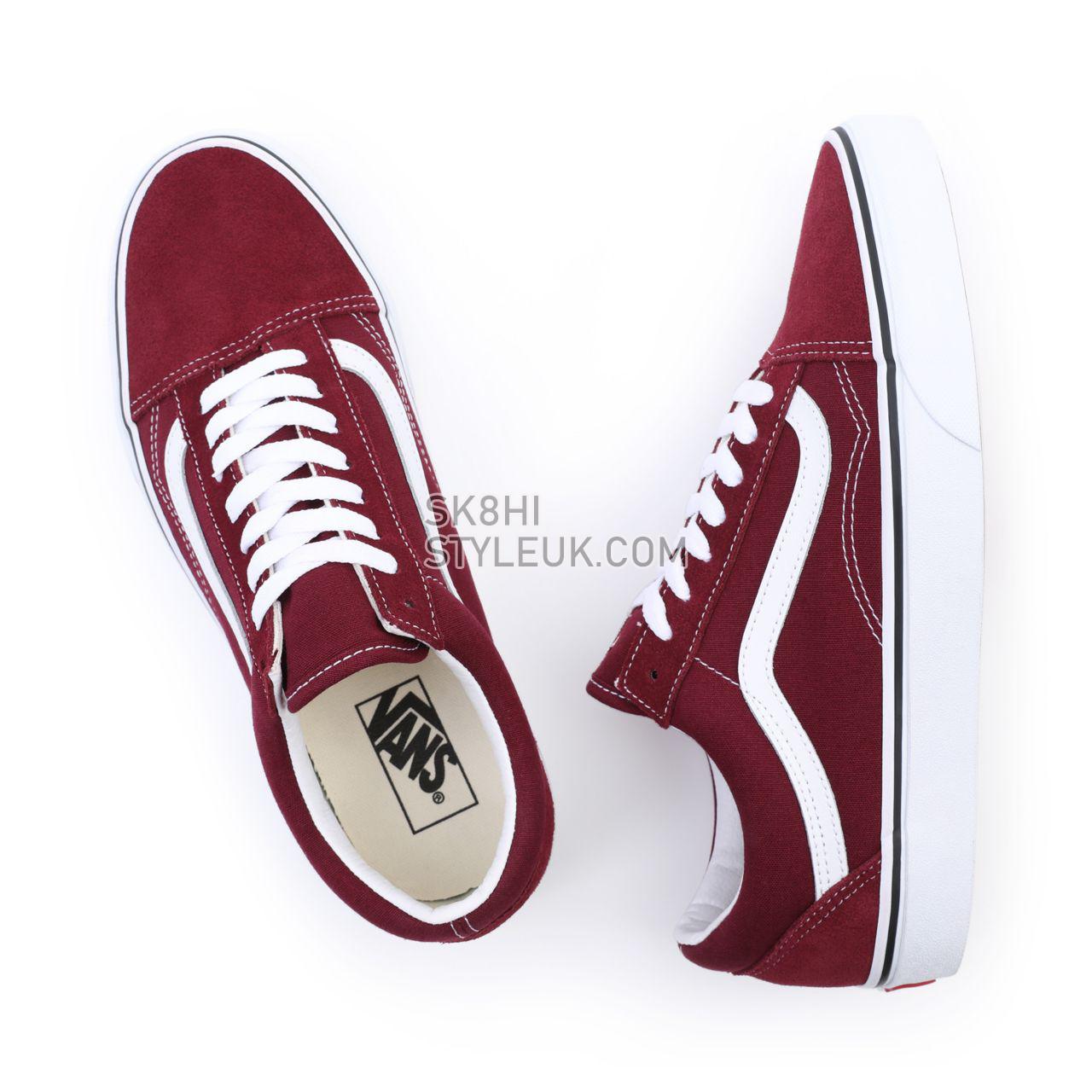 Vans Old Skool Red Classic Mens Womens - Port Royale/True White VN0A38G15U7 Shoes