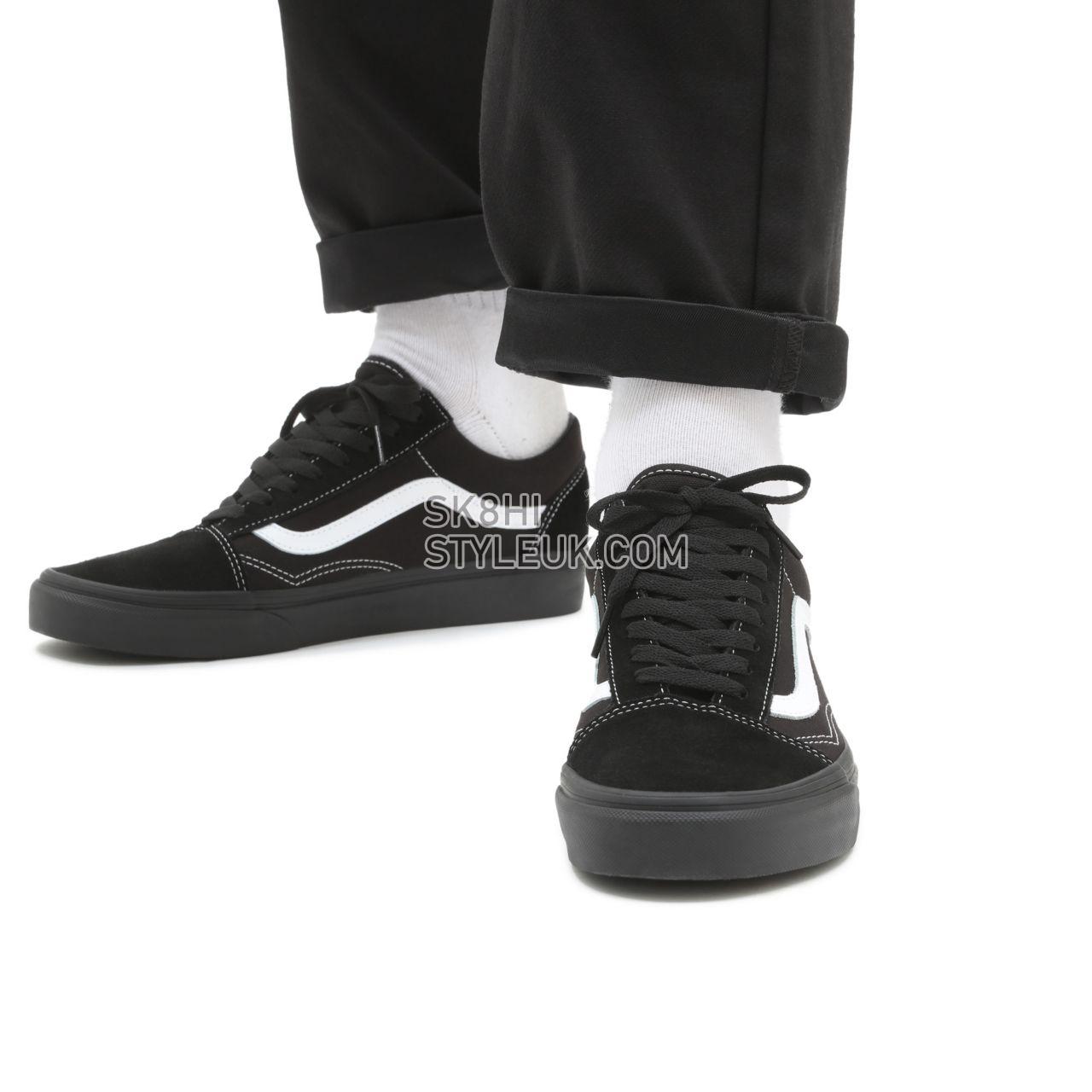 Vans Suede/Canvas Old Skool Black Classic Mens Womens - (Suede/Canvas) Black/Black/True White VN0A3WKT5WU Shoes