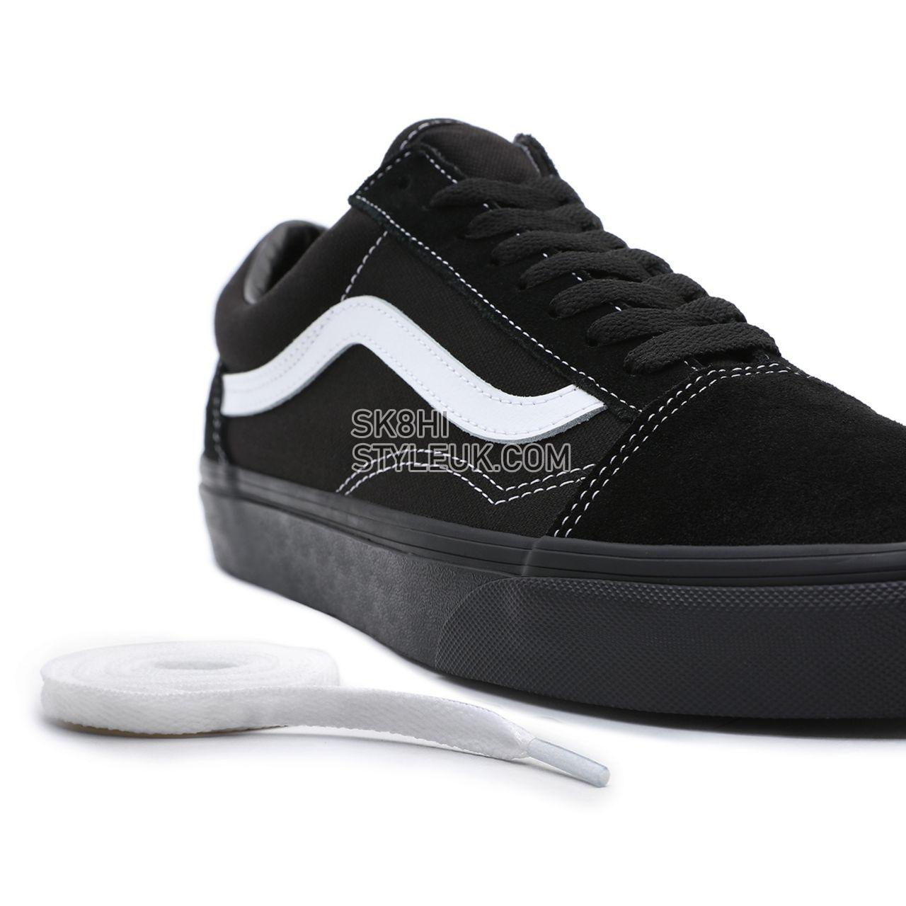 Vans Suede/Canvas Old Skool Black Classic Mens Womens - (Suede/Canvas) Black/Black/True White VN0A3WKT5WU Shoes