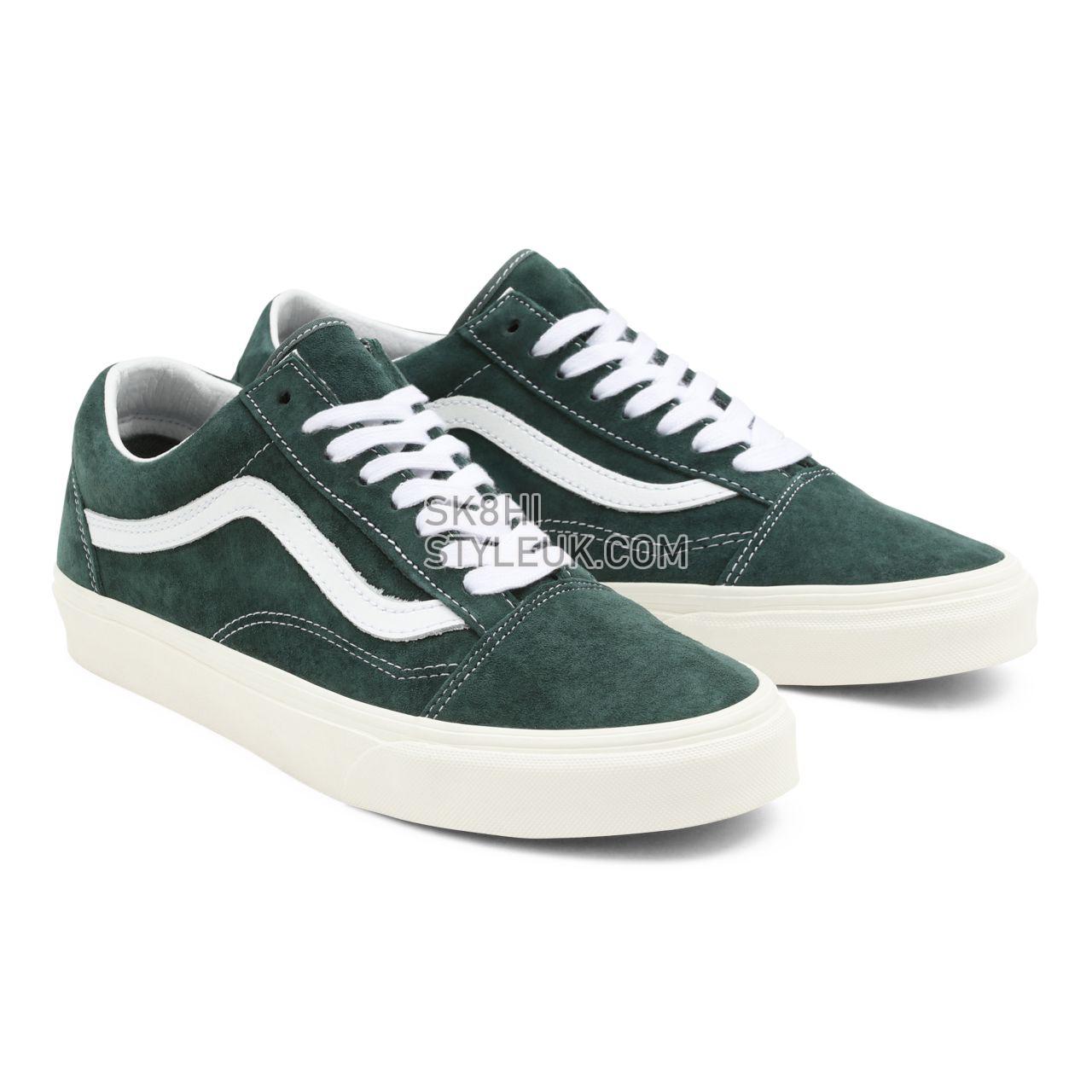 Vans Pig Suede Old Skool Green Classic Mens Womens - (Pig Suede) Jungle Green/Snow White VN0A5JMI94T Shoes