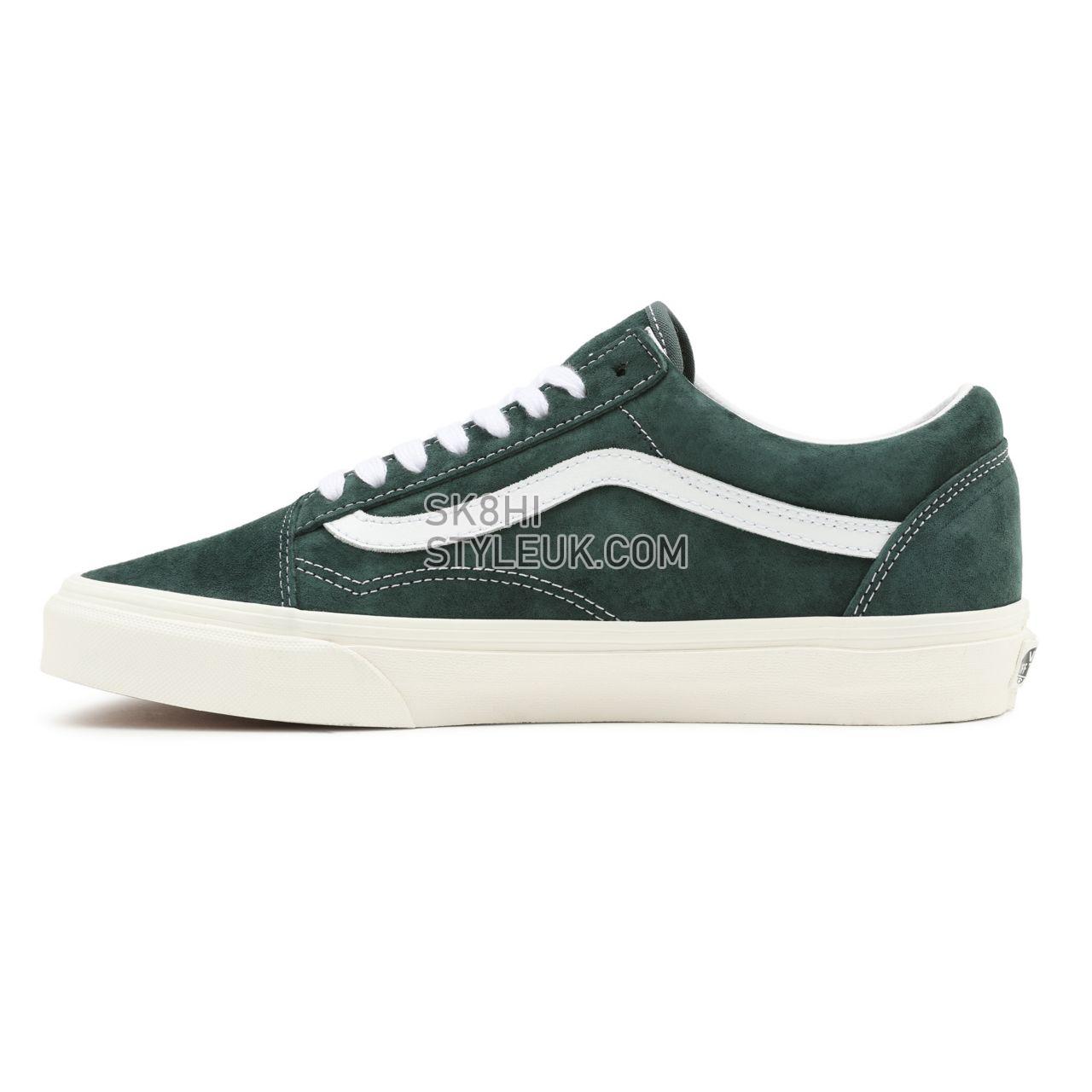 Vans Pig Suede Old Skool Green Classic Mens Womens - (Pig Suede) Jungle Green/Snow White VN0A5JMI94T Shoes