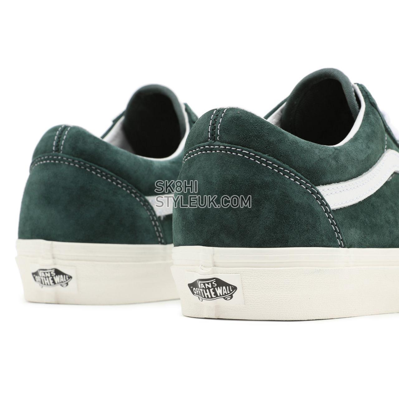 Vans Pig Suede Old Skool Green Classic Mens Womens - (Pig Suede) Jungle Green/Snow White VN0A5JMI94T Shoes