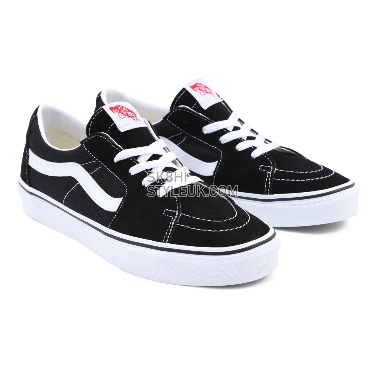 Vans Sk8-Low Black Classic Mens Womens - Black-True White VN0A4UUK6BT Shoes