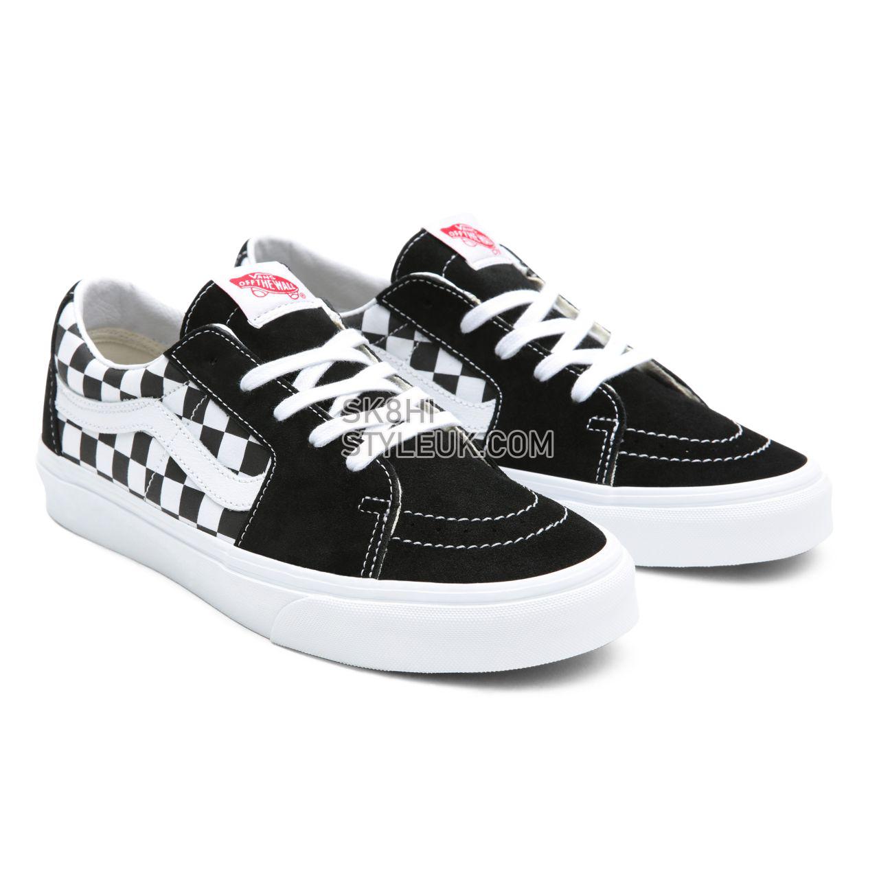 Vans Canvas/Suede SK8-Low Black Classic Mens Womens - (Canvas/Suede) Black/Checkerboard VN0A4UUK4W7 Shoes