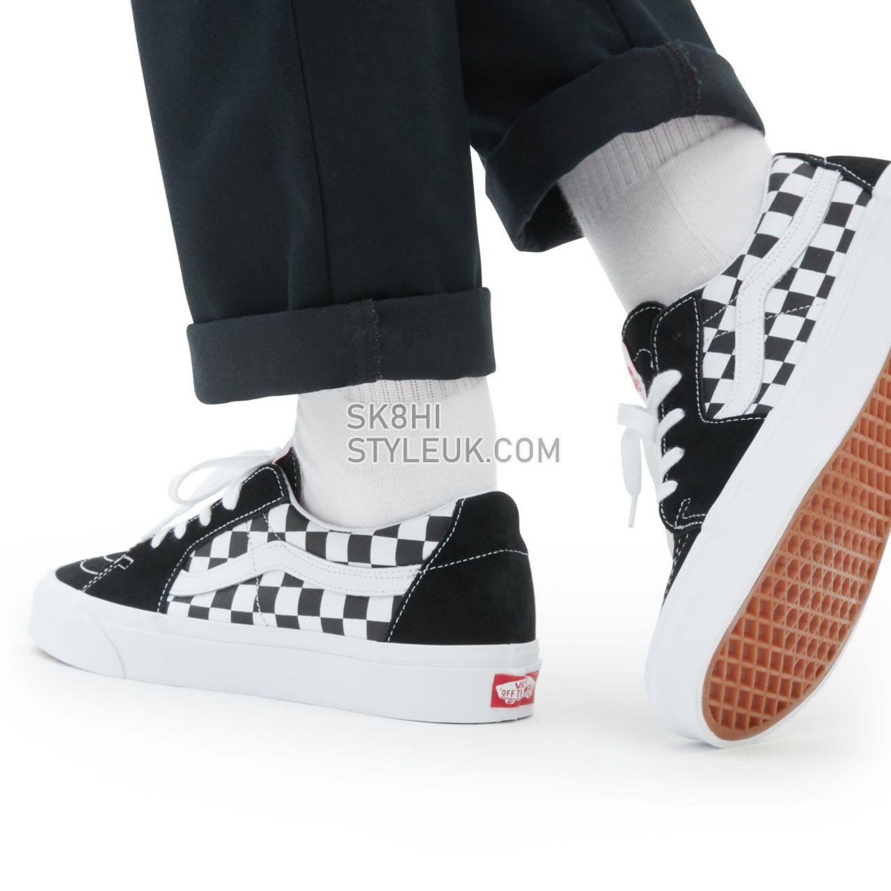 Vans Canvas/Suede SK8-Low Black Classic Mens Womens - (Canvas/Suede) Black/Checkerboard VN0A4UUK4W7 Shoes