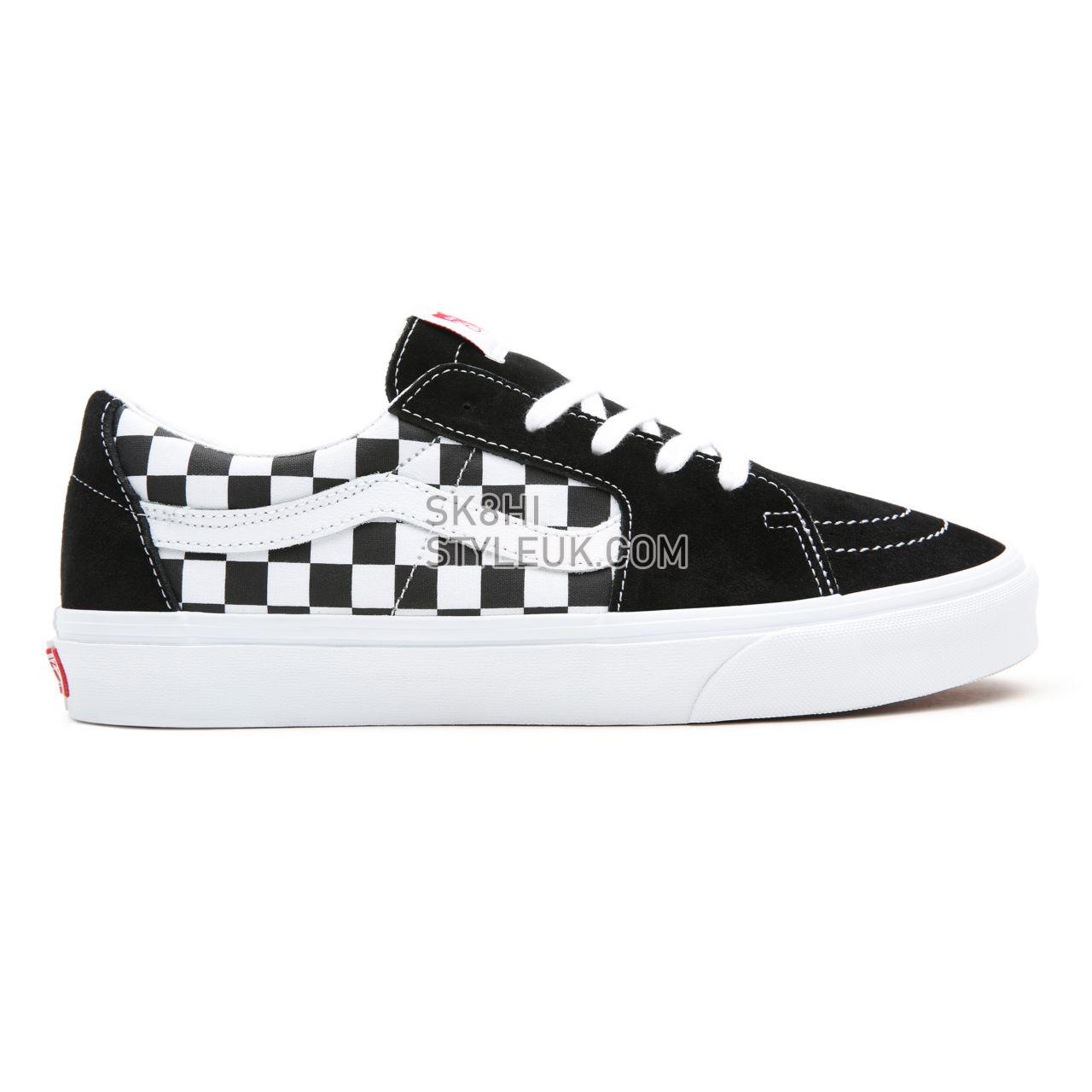 Vans Canvas/Suede SK8-Low Black Classic Mens Womens - (Canvas/Suede) Black/Checkerboard VN0A4UUK4W7 Shoes