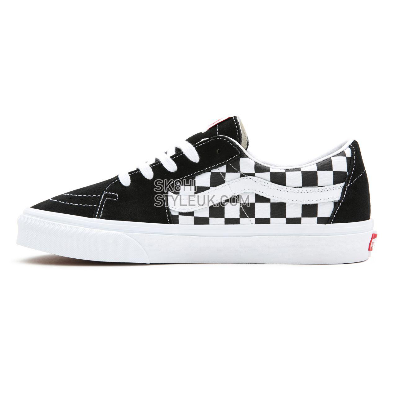 Vans Canvas/Suede SK8-Low Black Classic Mens Womens - (Canvas/Suede) Black/Checkerboard VN0A4UUK4W7 Shoes