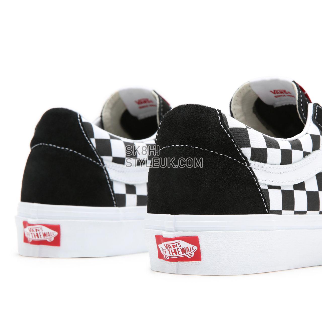 Vans Canvas/Suede SK8-Low Black Classic Mens Womens - (Canvas/Suede) Black/Checkerboard VN0A4UUK4W7 Shoes