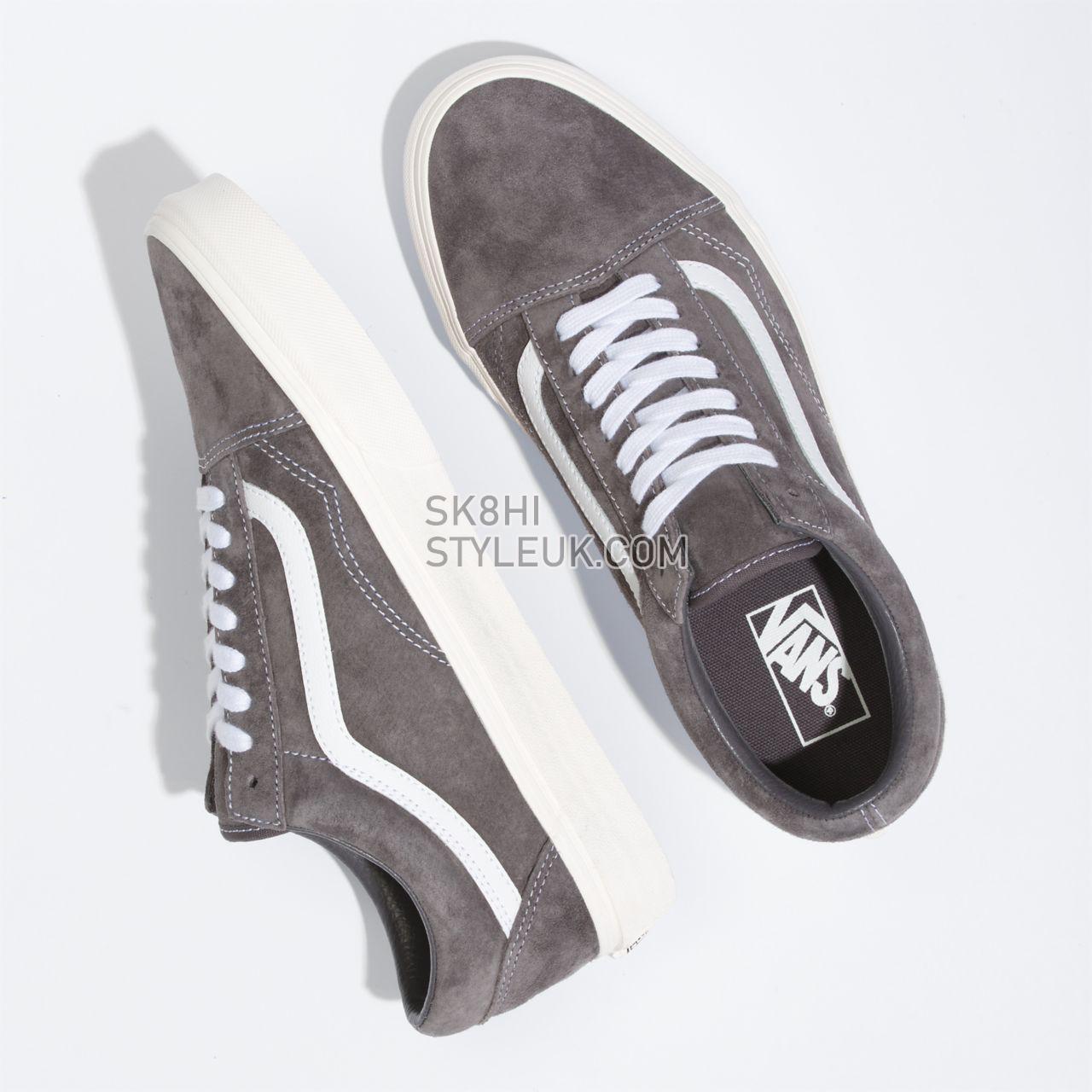 Vans Pig Suede Old Skool White Classic Mens Womens - (Pig Suede) Rabbit/Snow White VN0A5KRF888 Shoes