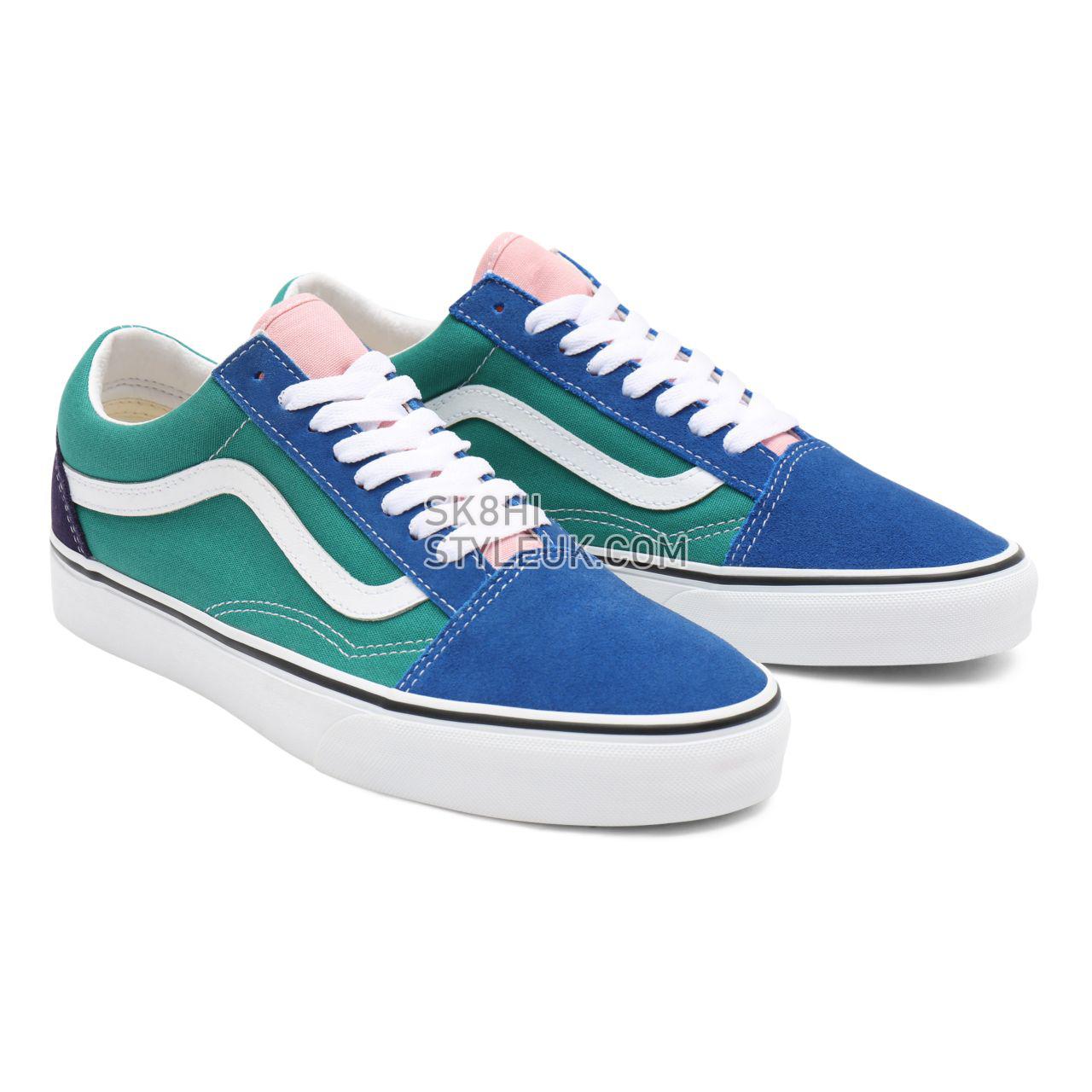 Vans Retro Court Old Skool Blue Classic Mens Womens - (Retro Court) multi/true white VN0A38G19EJ Shoes