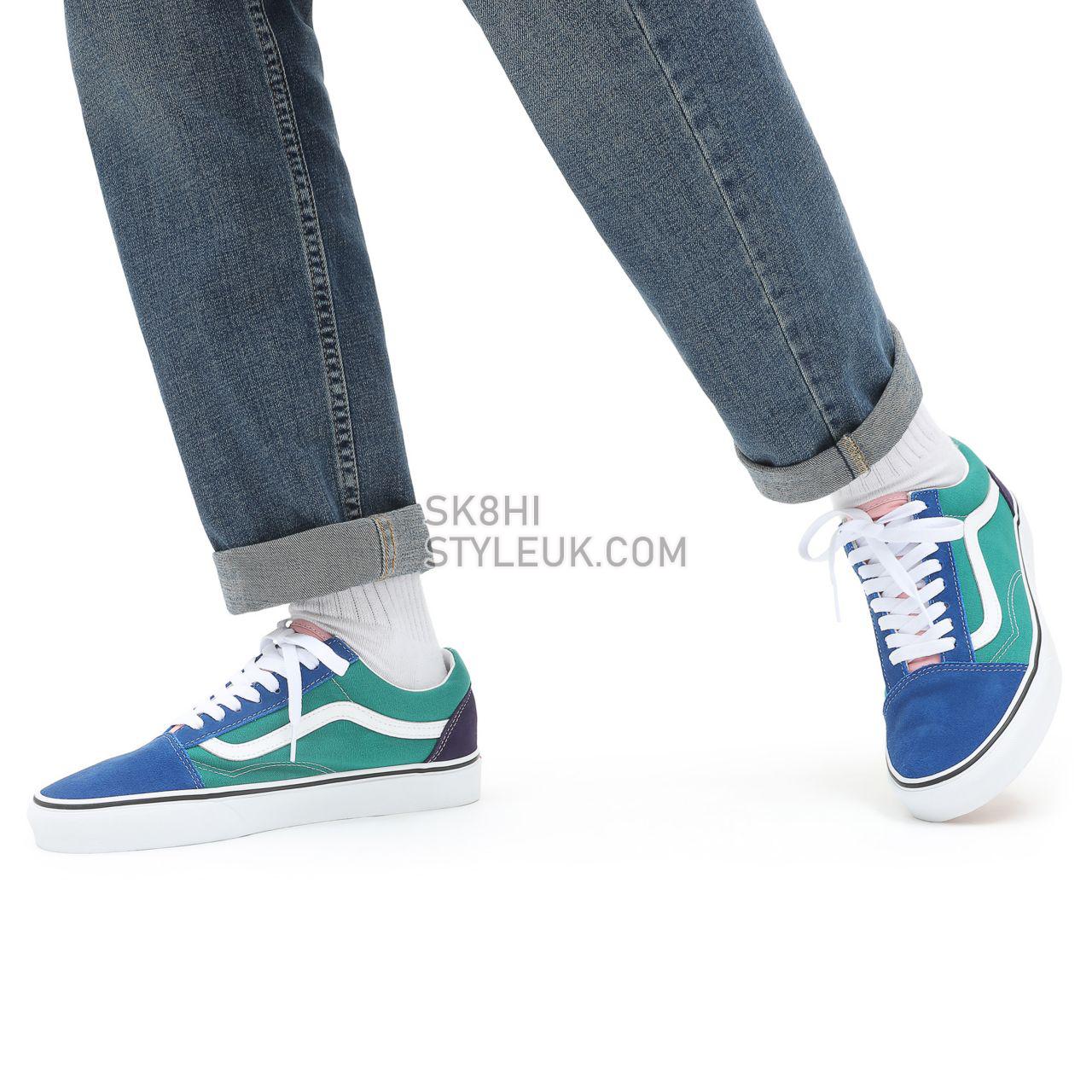 Vans Retro Court Old Skool Blue Classic Mens Womens - (Retro Court) multi/true white VN0A38G19EJ Shoes