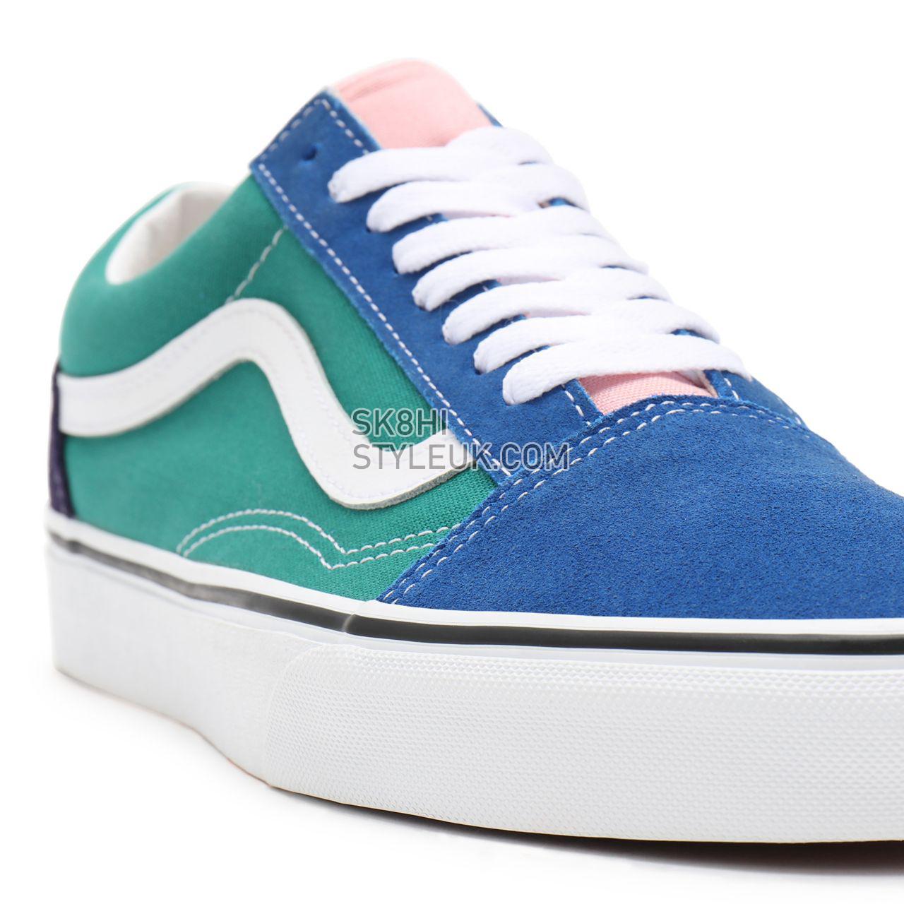 Vans Retro Court Old Skool Blue Classic Mens Womens - (Retro Court) multi/true white VN0A38G19EJ Shoes