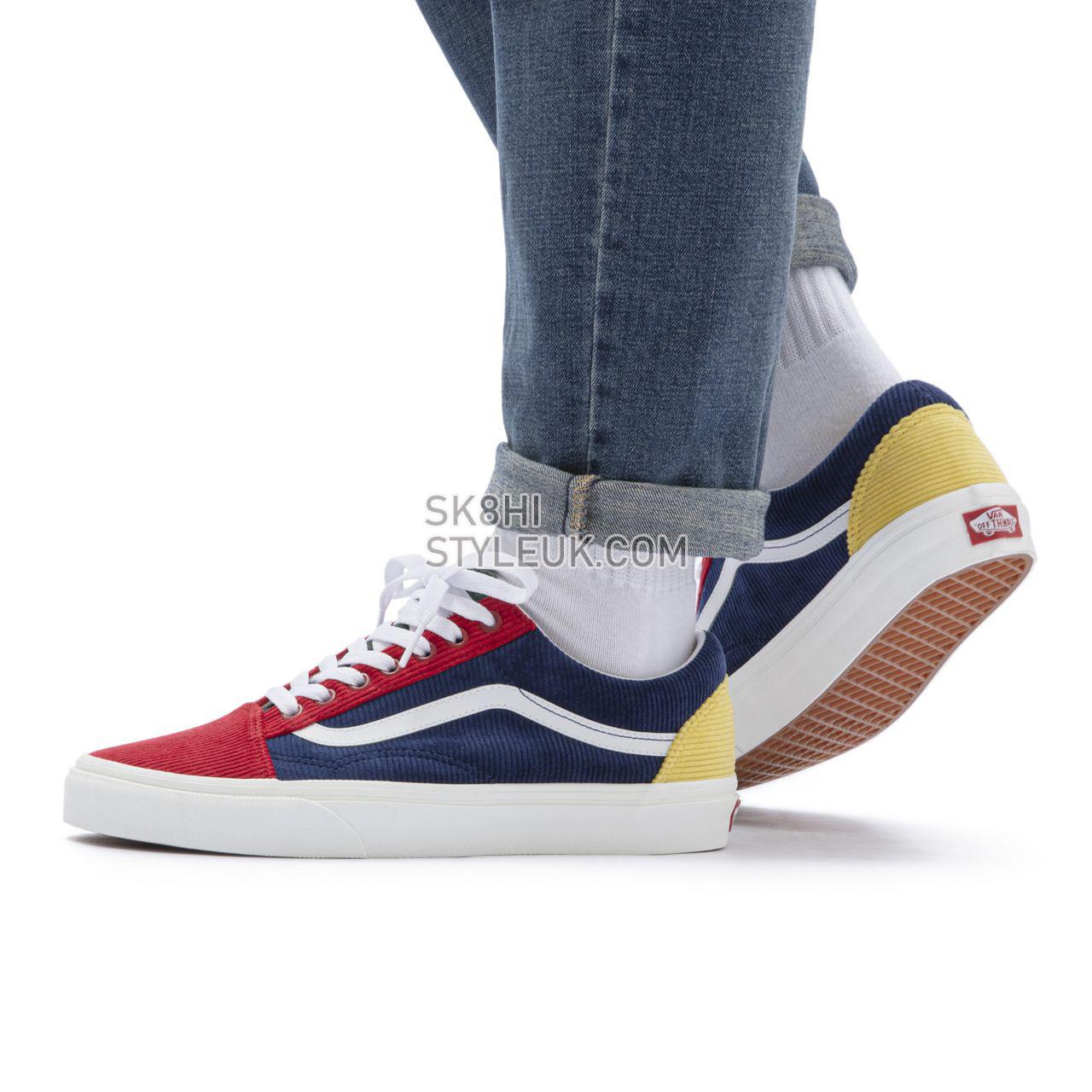 Vans Mixed Corduroy Old Skool Multicolour Classic Mens Womens - (Mixed Corduroy) Multi/Jungle Green VN0A5KRF94M Shoes